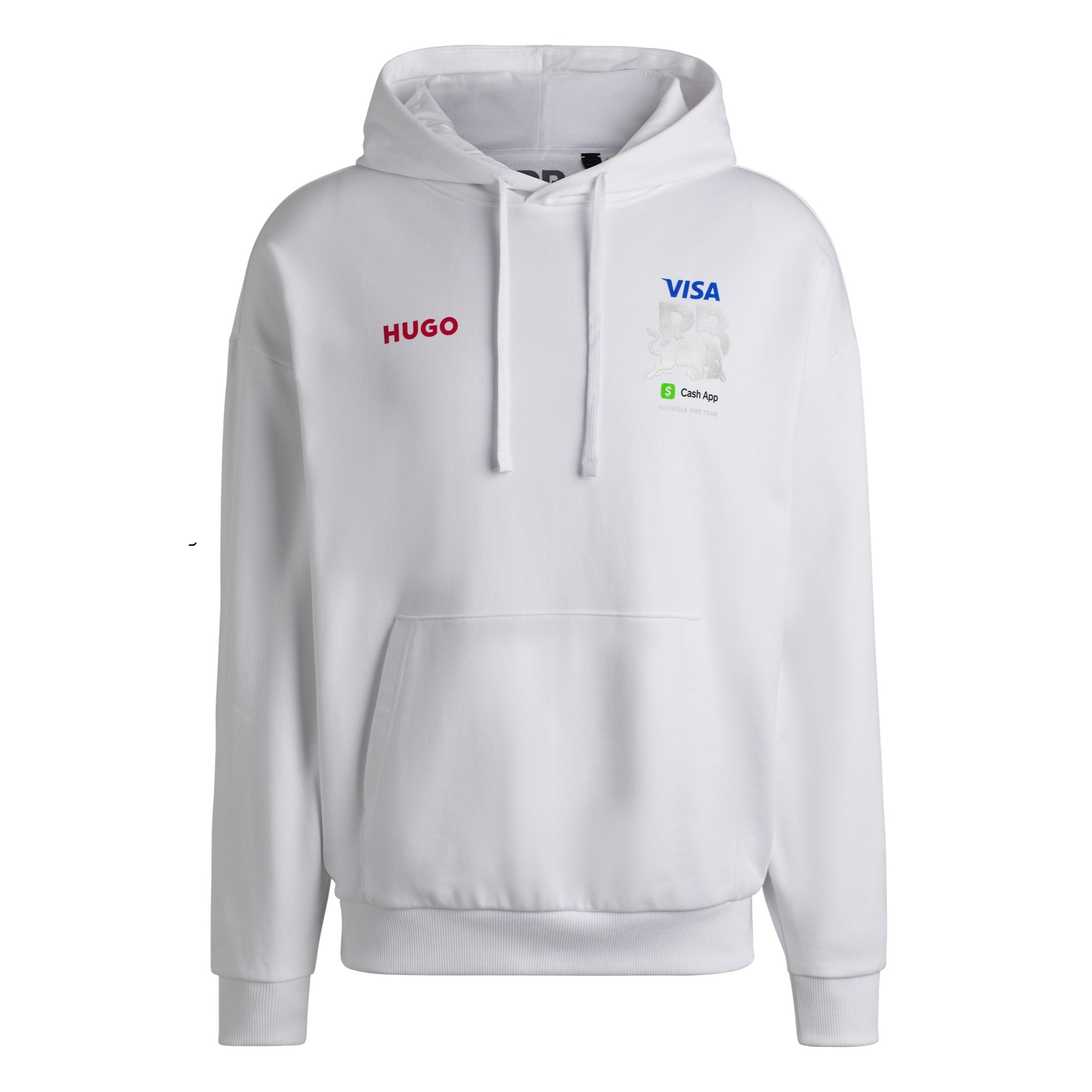 HUGO BOSS x Visa Cash App ロゴ パーカー フーディ Visa Cash App RB F1 Hugo Big Logo Hoodie Unisex - White