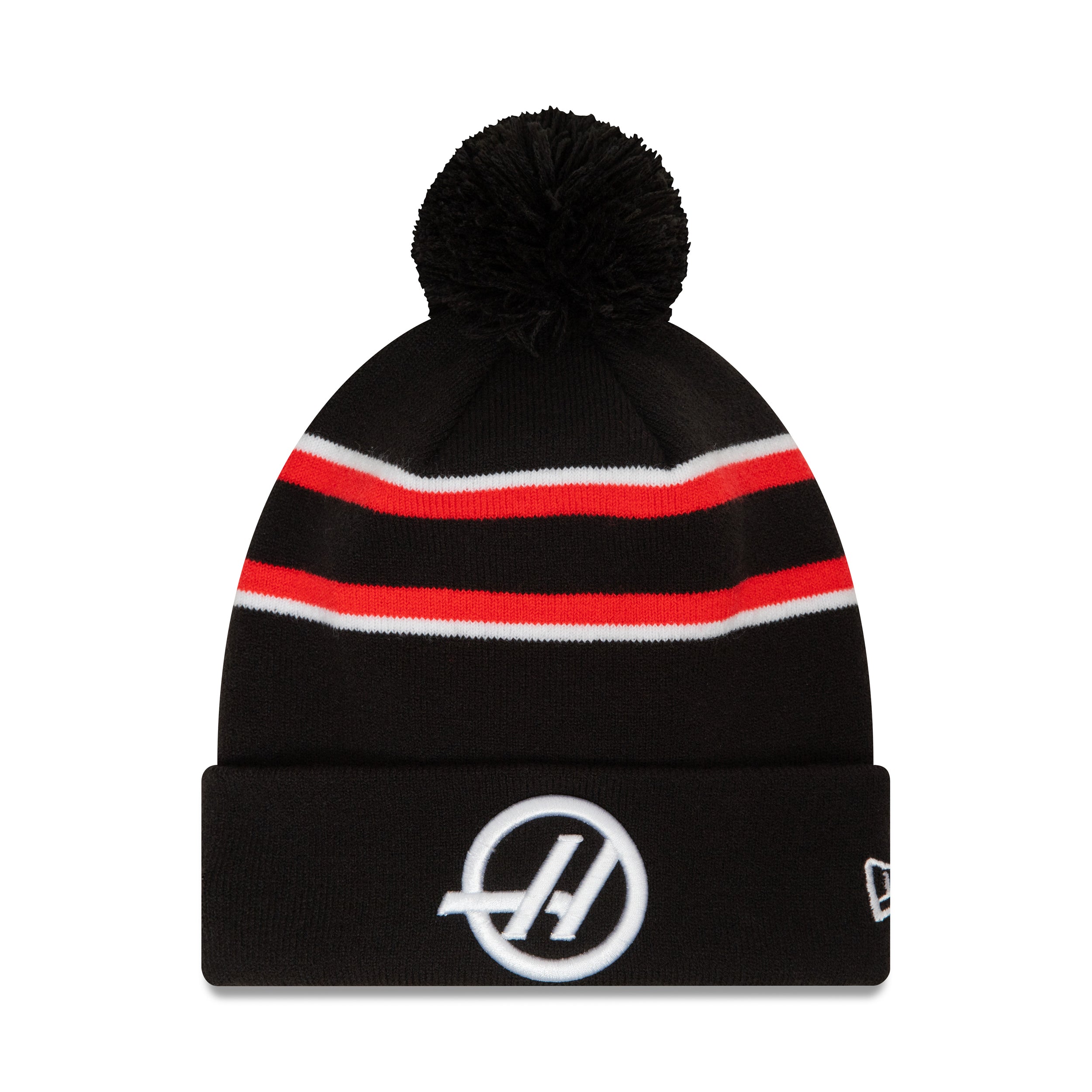 Haas F1 Team Cuff Beanie Adults - Black/Scarlet