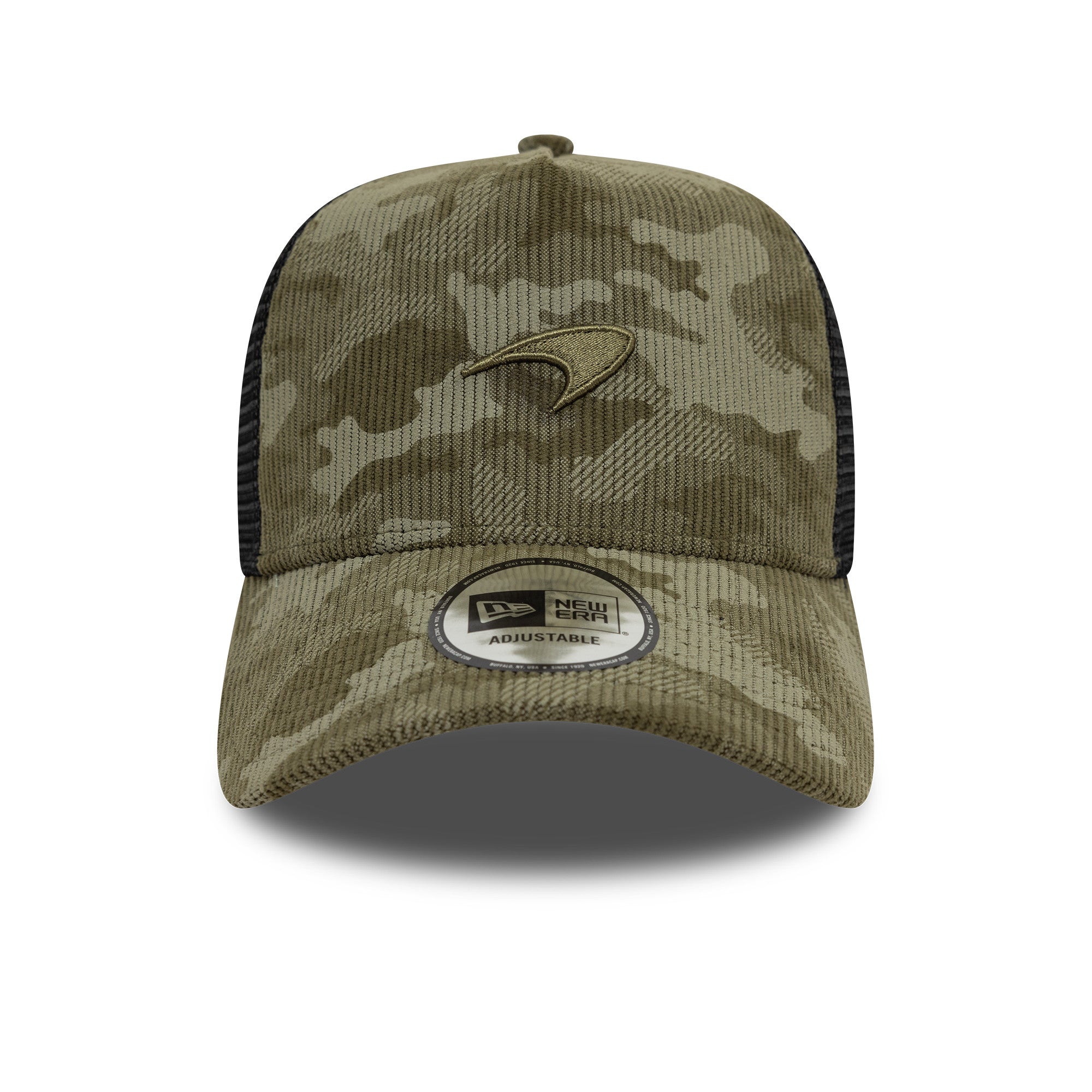McLaren Racing F1 Cord Camo 9Forty Cap Trucker Cap Adults - New Olive