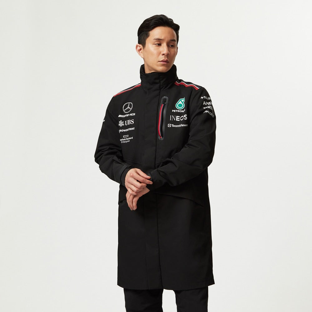 Mercedes AMG Petronas F1 2023 Team Rain Jacket Mens Black
