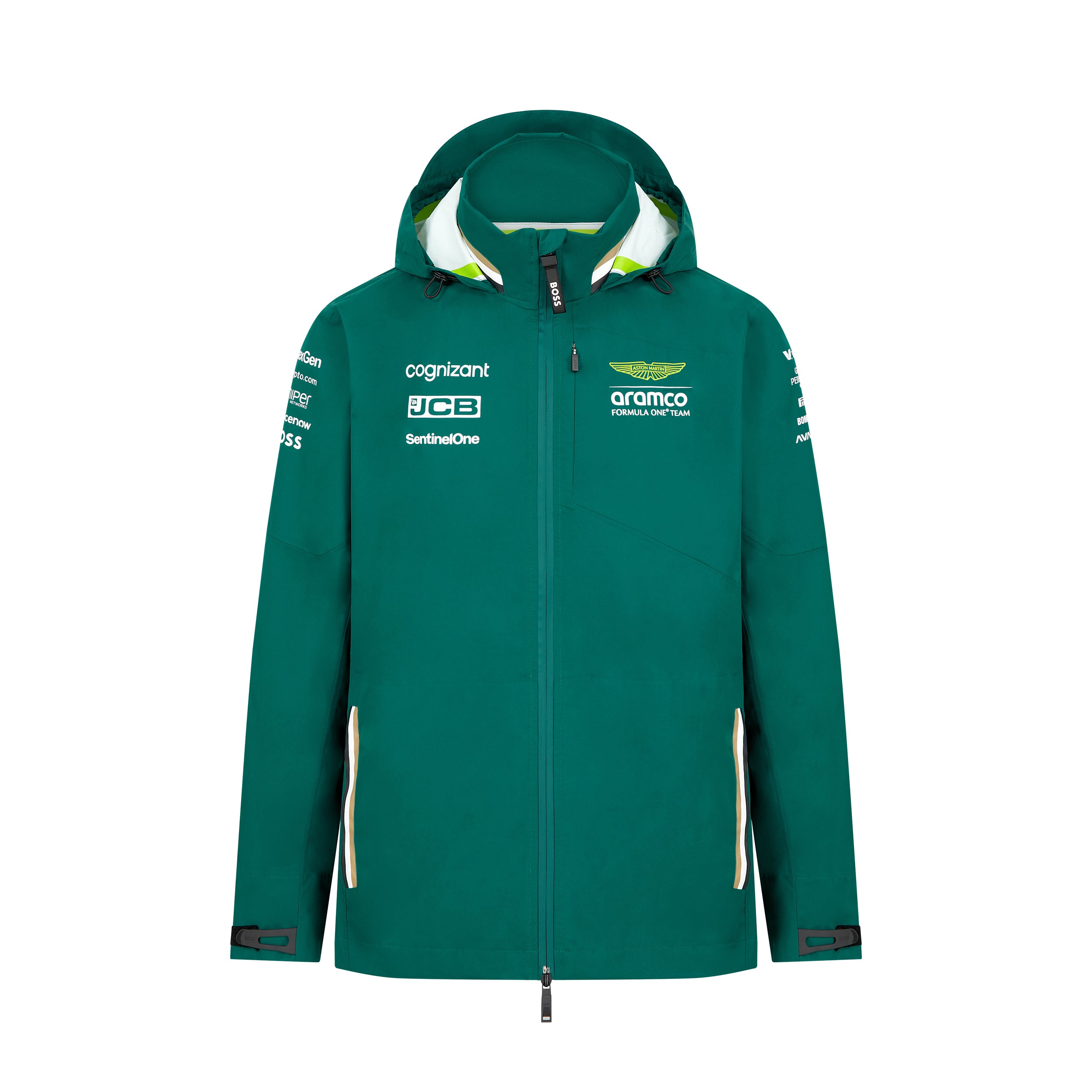Aston Martin F1 Team 2024 Rain Jacket Mens Green TheRaceWorks