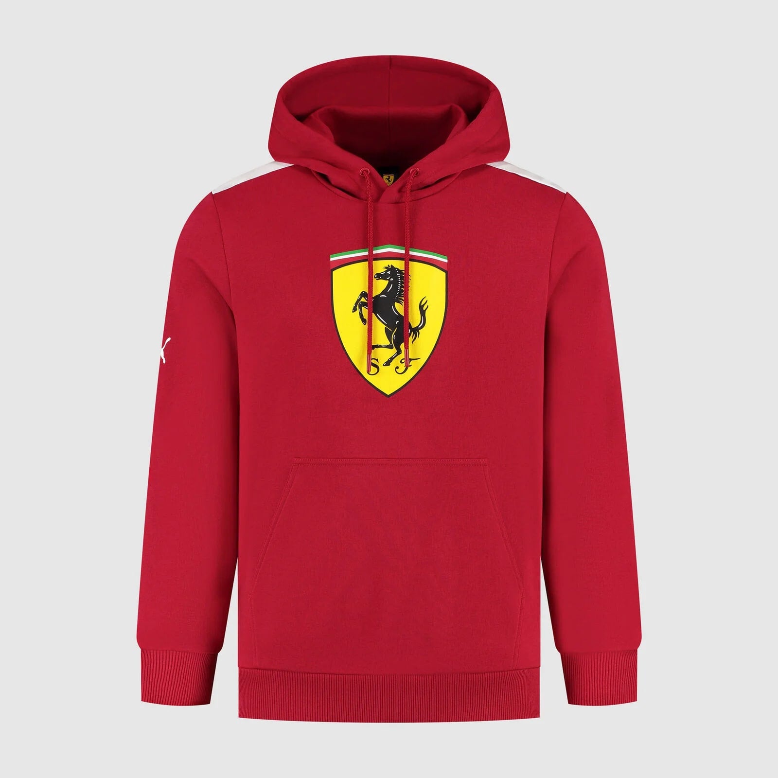 Scuderia Ferrari F1 Large Shield Hoodie Mens - Dark Cherry