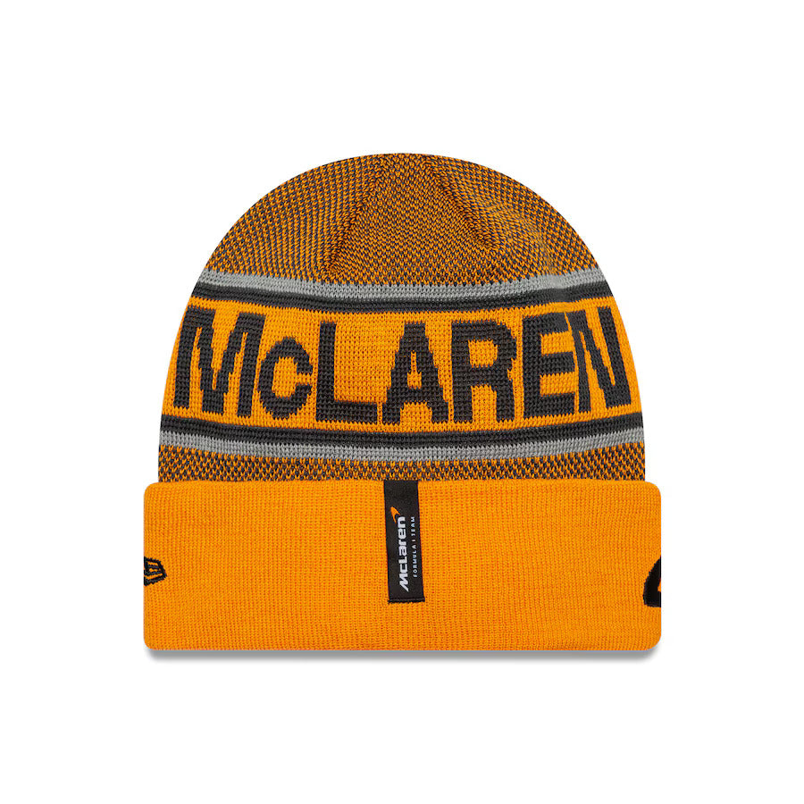 McLaren Racing F1 Team 2025 Lando Norris Cuff Beanie Adults - Papaya