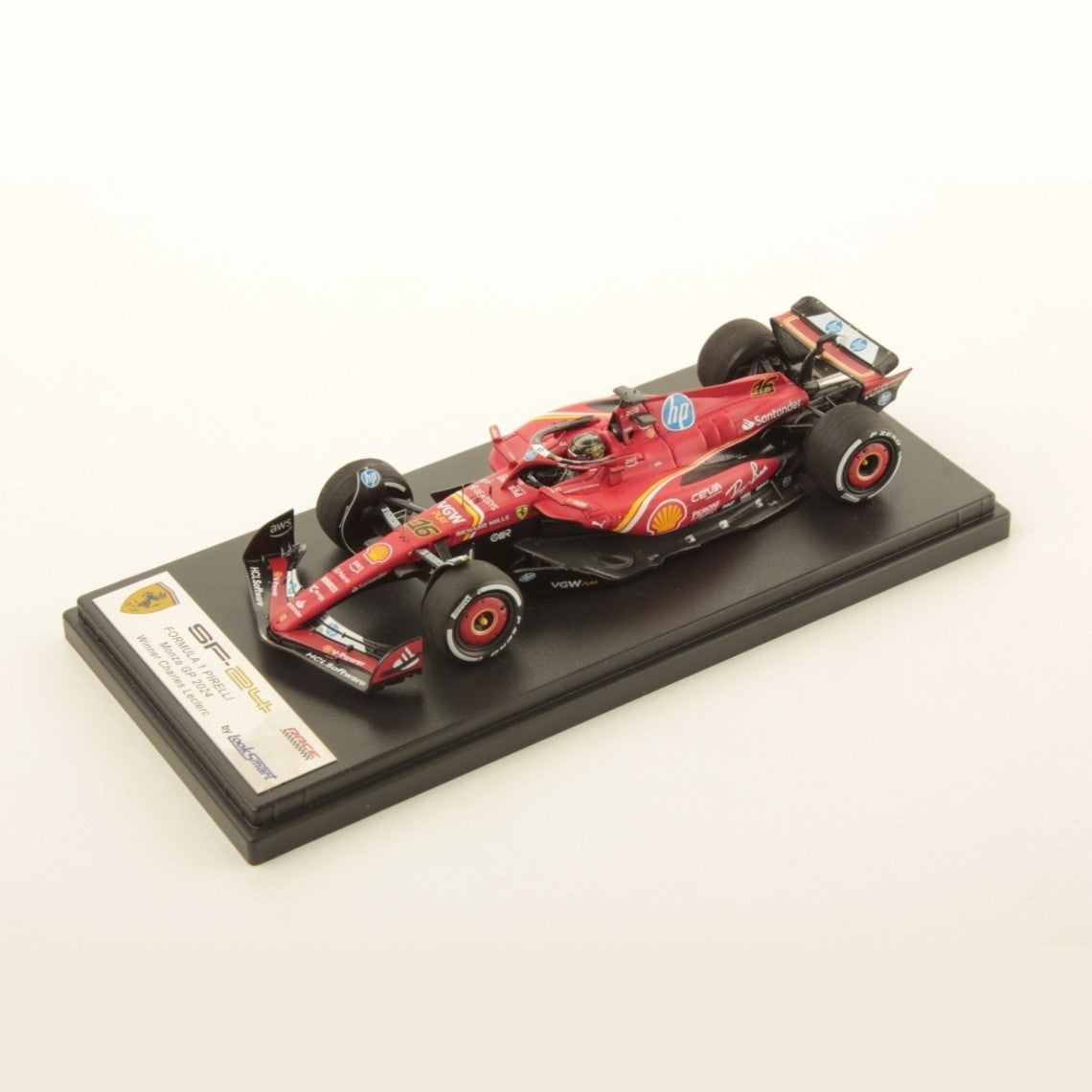 Looksmart Ferrari SF-24 F1 Charles Leclerc No.16 2024 Monza GP Winner Car Unisex - Red - 1:43 Scale