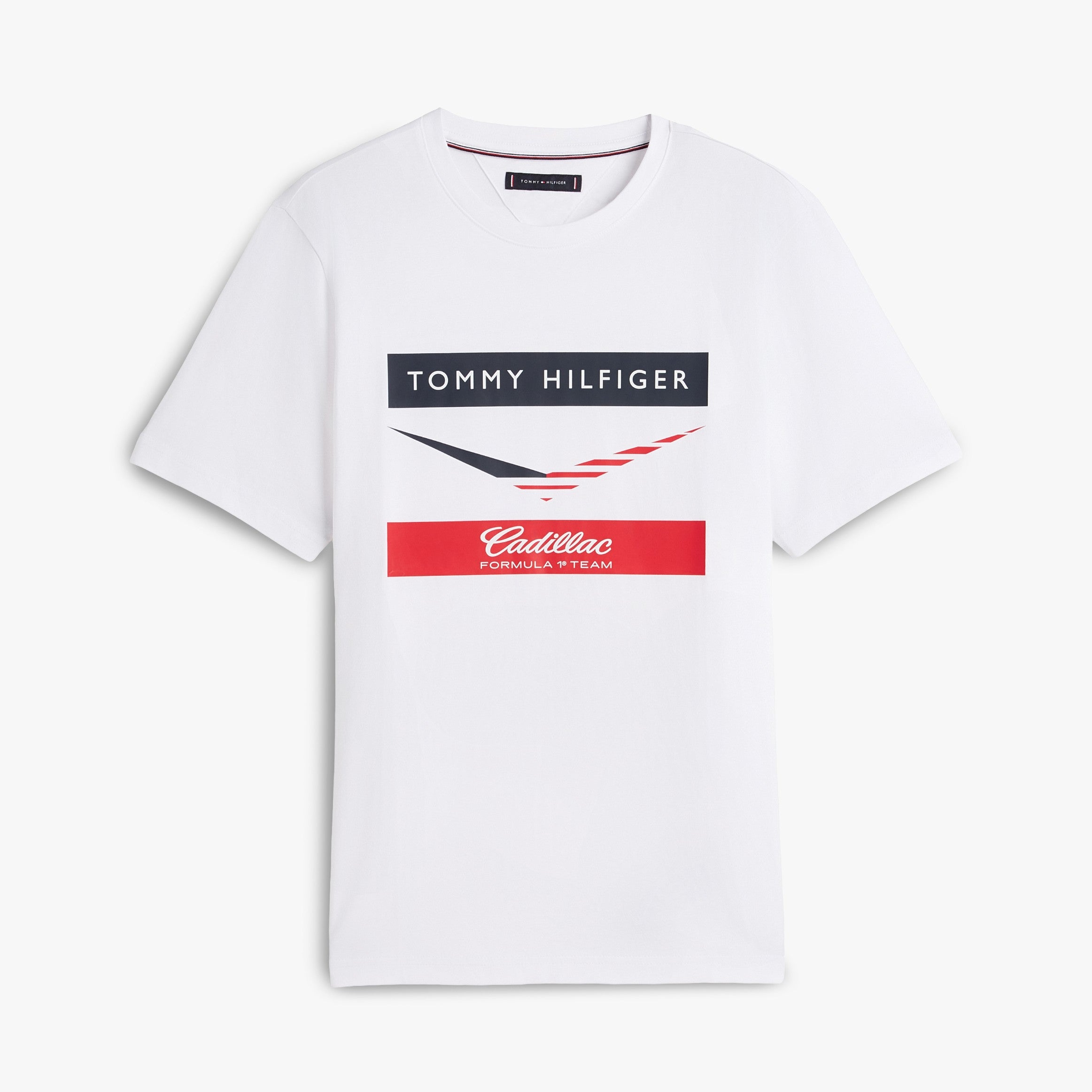 Cadillac F1 X Tommy Hilfiger Chevron T-Shirt Mens - White 