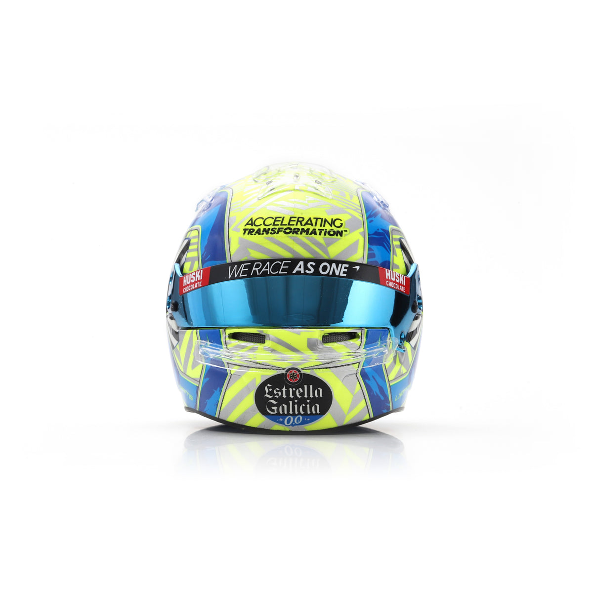 Spark McLaren F1 Team Lando Norris 2020 Mini Helmet Adults - Yellow - 1:5 Scale