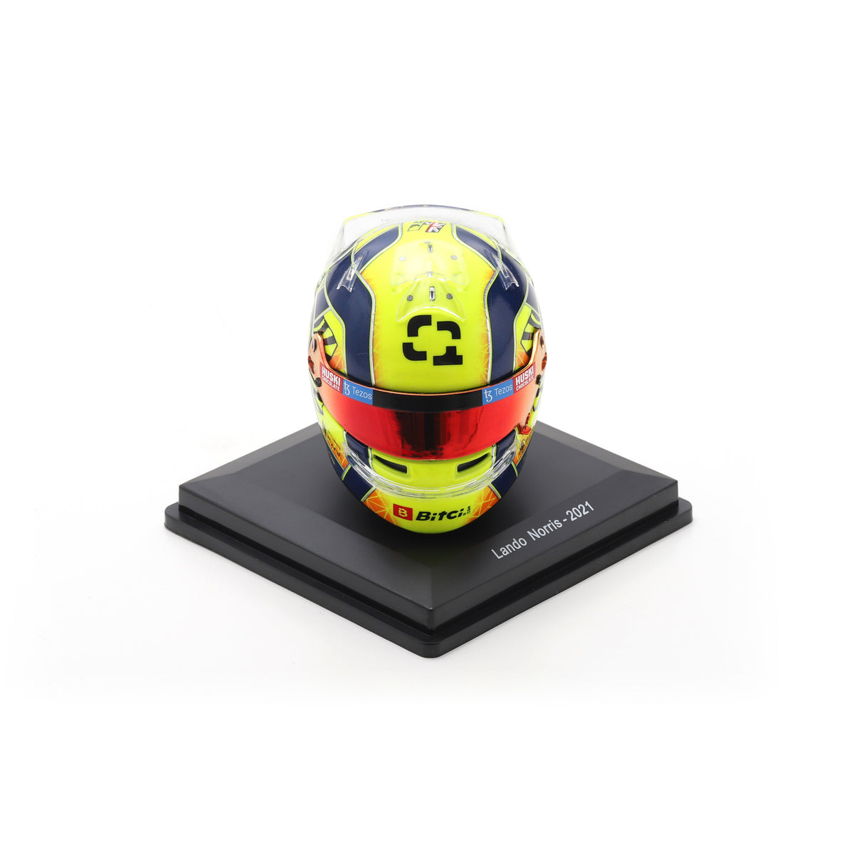 Spark McLaren F1 Team Lando Norris 2021 Mini Helmet Adults - Yellow - 1:5 Scale