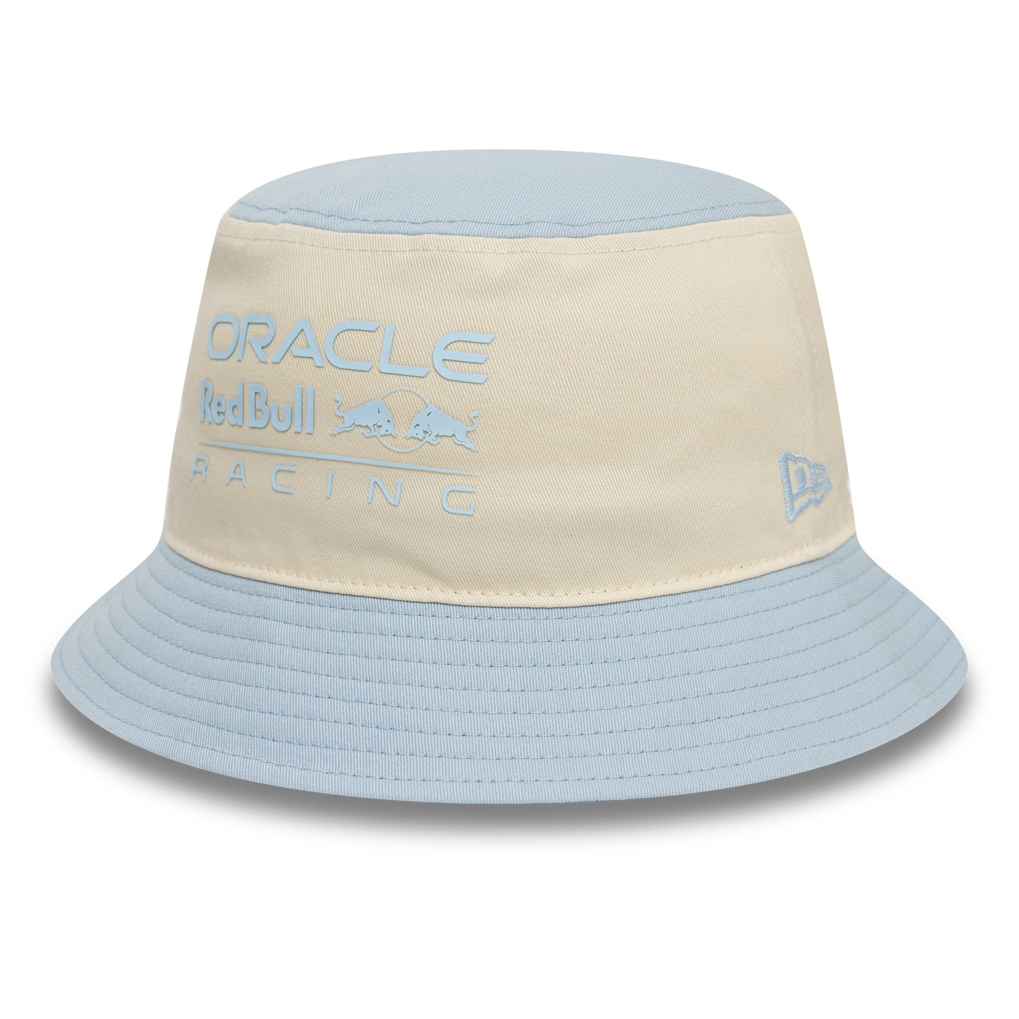 Red Bull Racing F1 Contrast Tapered Bucket Hat Adults - Light Cream/Pastel Blue