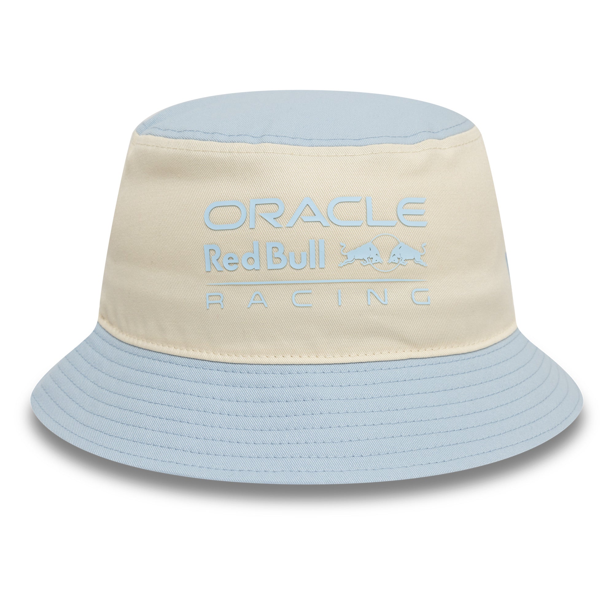Red Bull Racing F1 Contrast Tapered Bucket Hat Adults - Light Cream/Pastel Blue