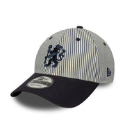 Chelsea FC Pinstripe 9Forty Cap Adults - Ivory/Navy