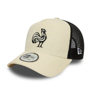 French Federation Of Rugby Cord Trucker Cap Adults - Light Cream