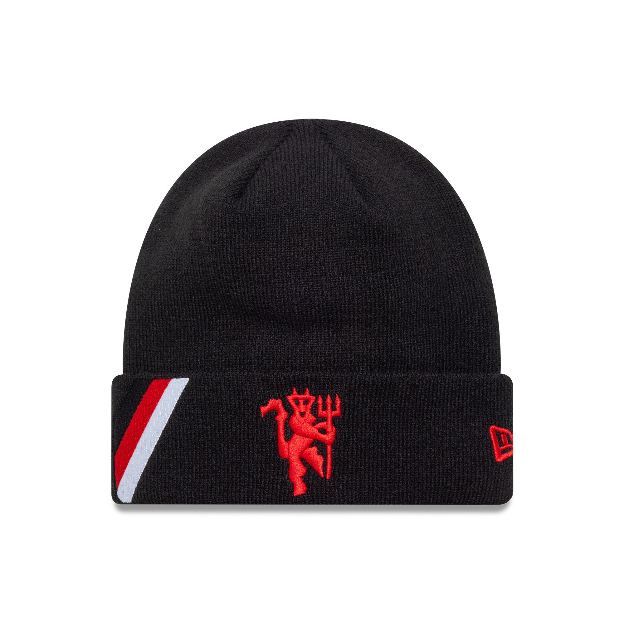 Manchester United Side Stripe Beanie Adults - Black