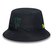 Manchester United Hd Keyline Bucket Hat Adults - Navy/Neon Yellow