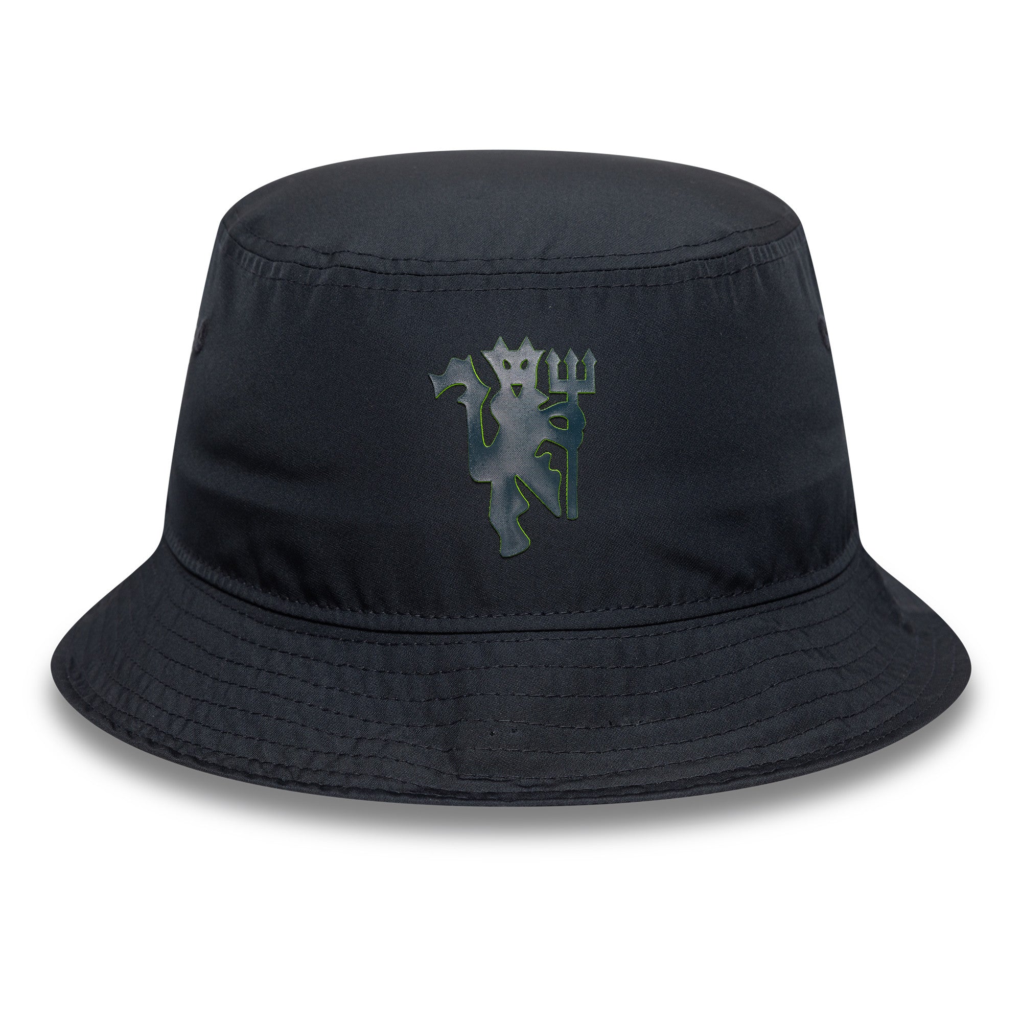 Manchester United Hd Keyline Bucket Hat Adults - Navy/Neon Yellow