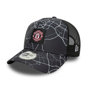 Manchester United All Over Print Trucker Cap Adults - Black