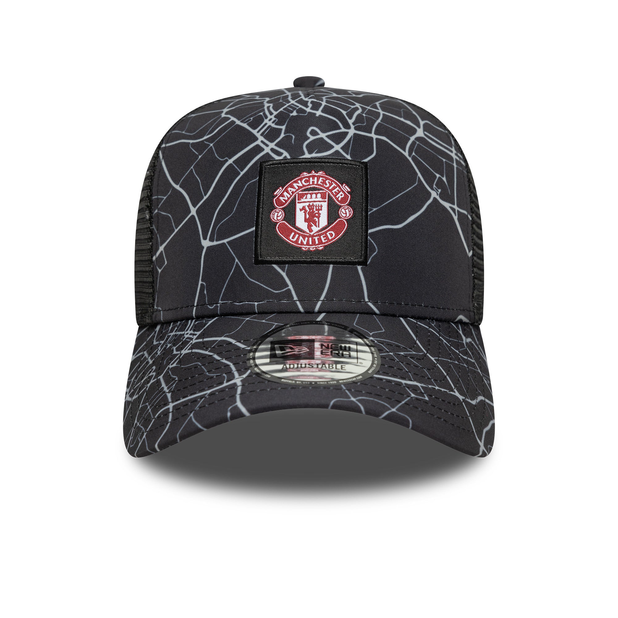 Manchester United All Over Print Trucker Cap Adults - Black