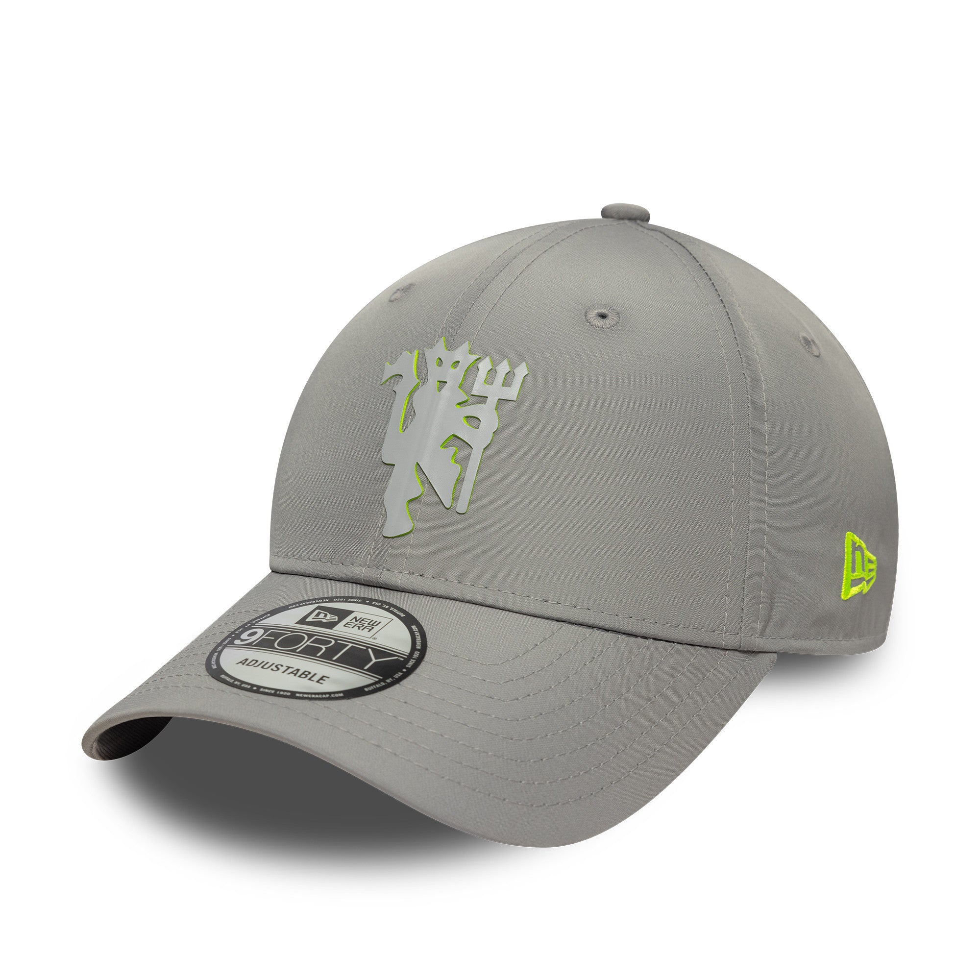 Manchester United Hd Keyline 9Forty Cap Adults - Grey/Neon Yellow