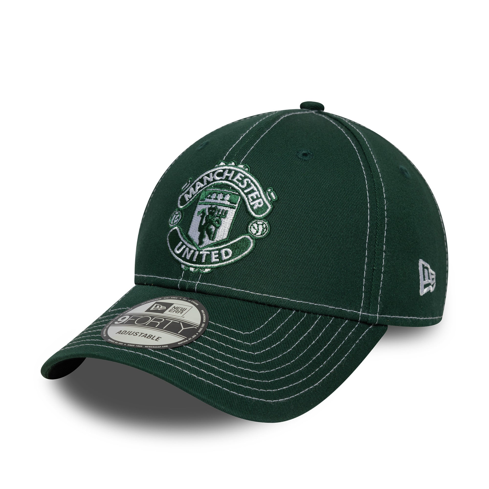 Manchester United Contrast Stitch 9Forty Cap Adults - Dark Green