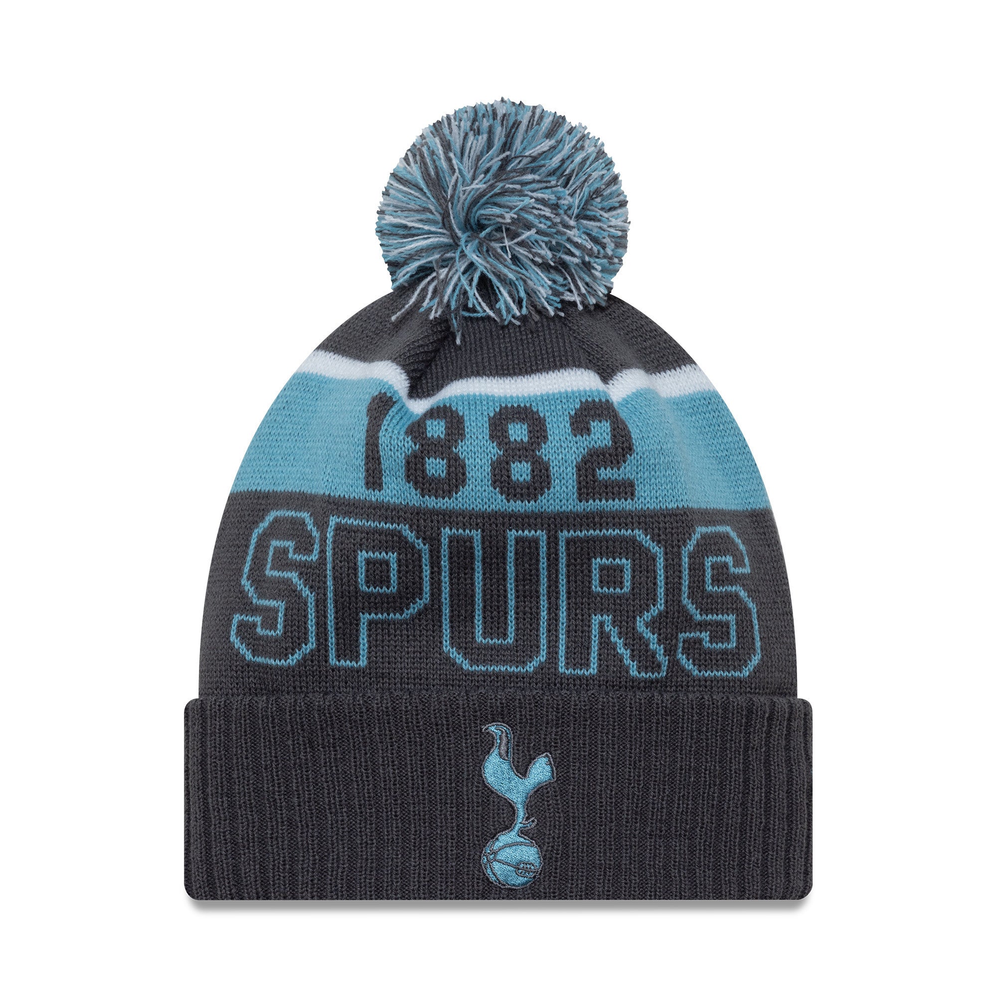 Tottenham Hotspur Sport Beanie Adults - Dark Grey/Light Blue