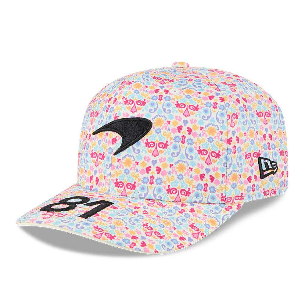 McLaren Racing F1 Mexico Oscar Piastri 9Seventy Cap Stretch Snap Adults - Chrome White