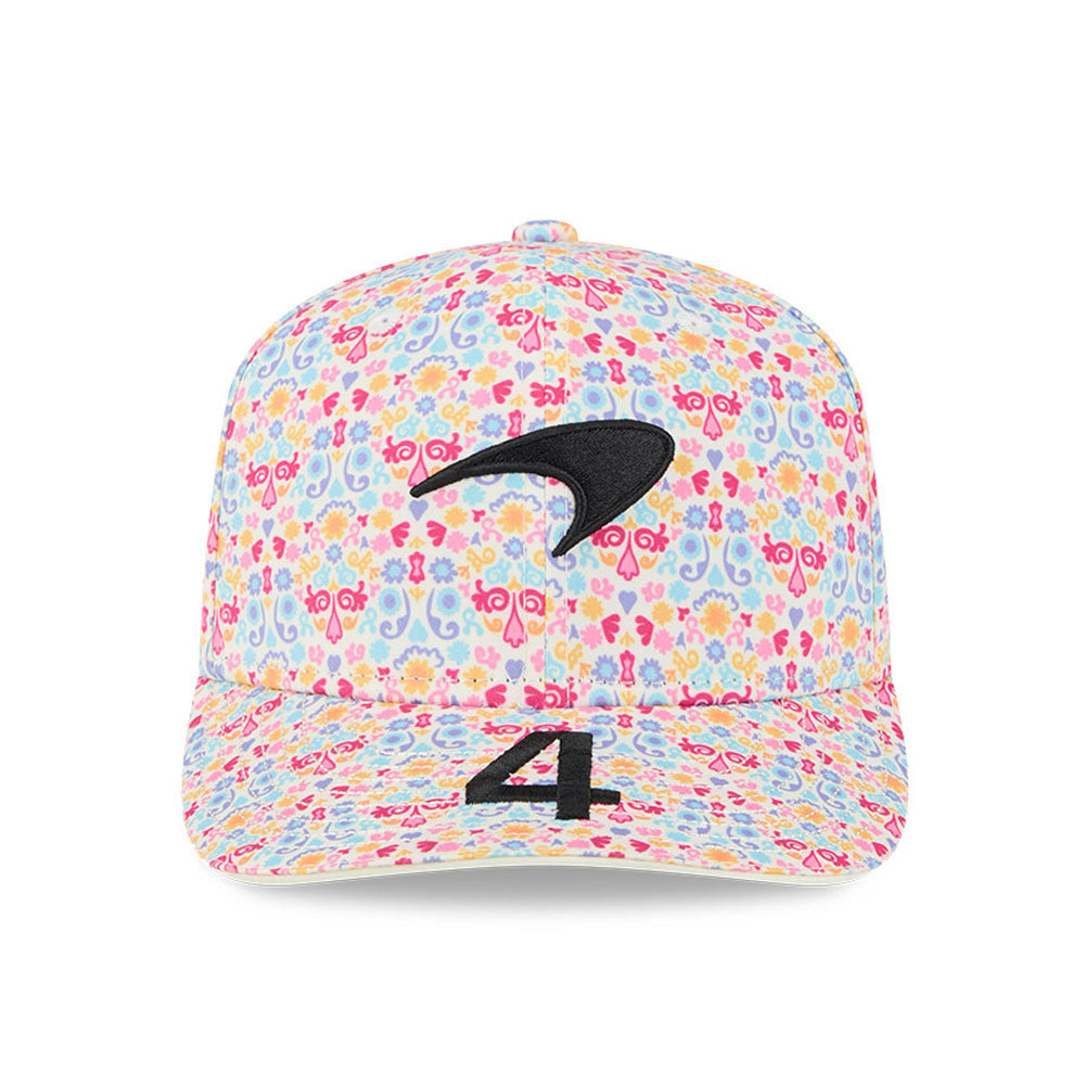 McLaren Racing F1 Mexico Lando Norris 9Seventy Cap Stretch Snap Adults - Chrome White