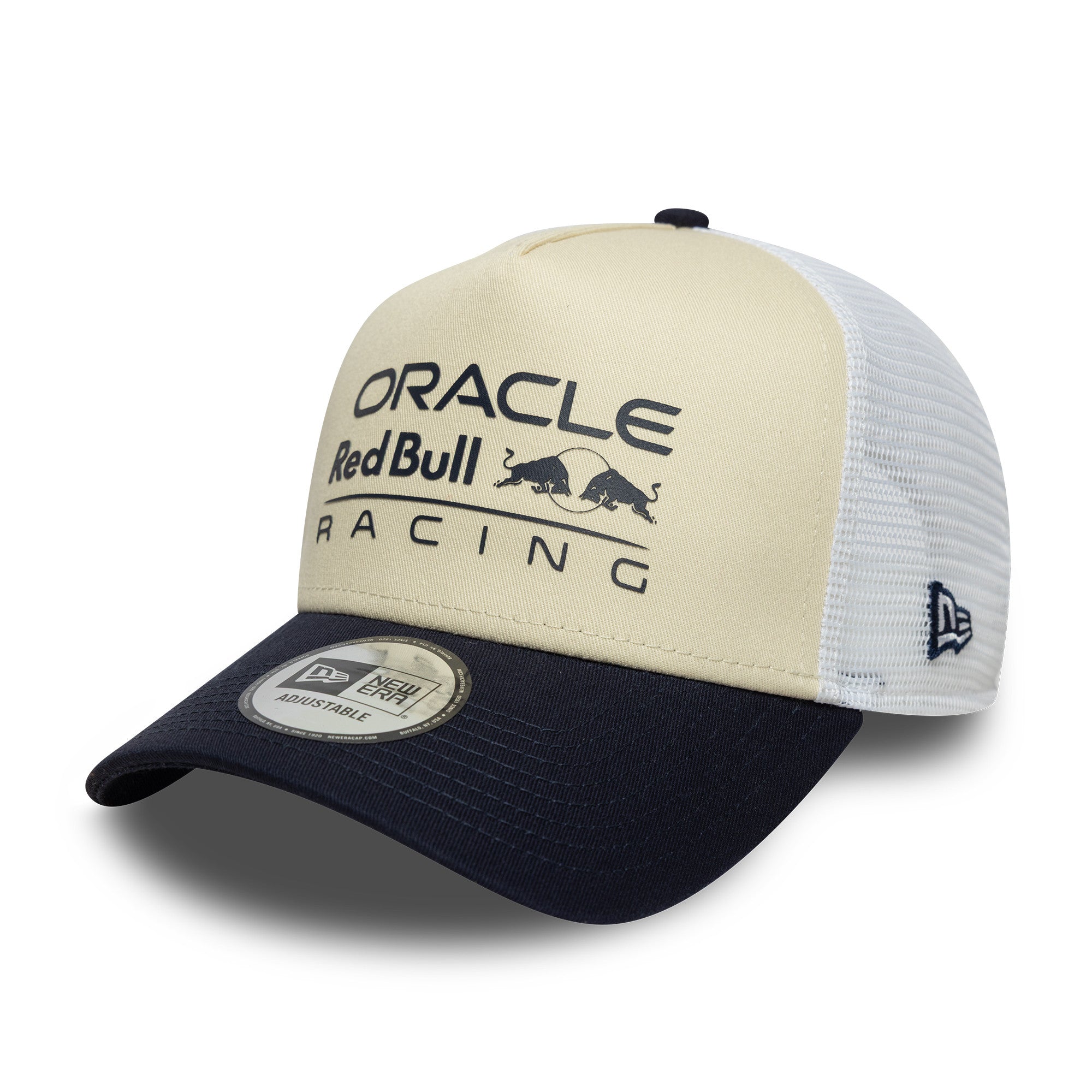 Red Bull Racing F1 Seasonal Trucker Cap Adults - Light Cream/Navy