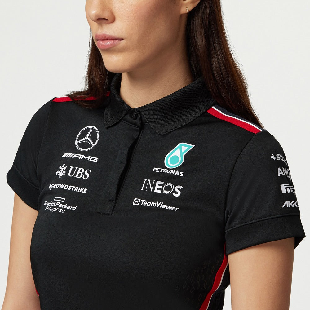 Mercedes AMG Petronas F1 2023 Team Polo Womens - Black