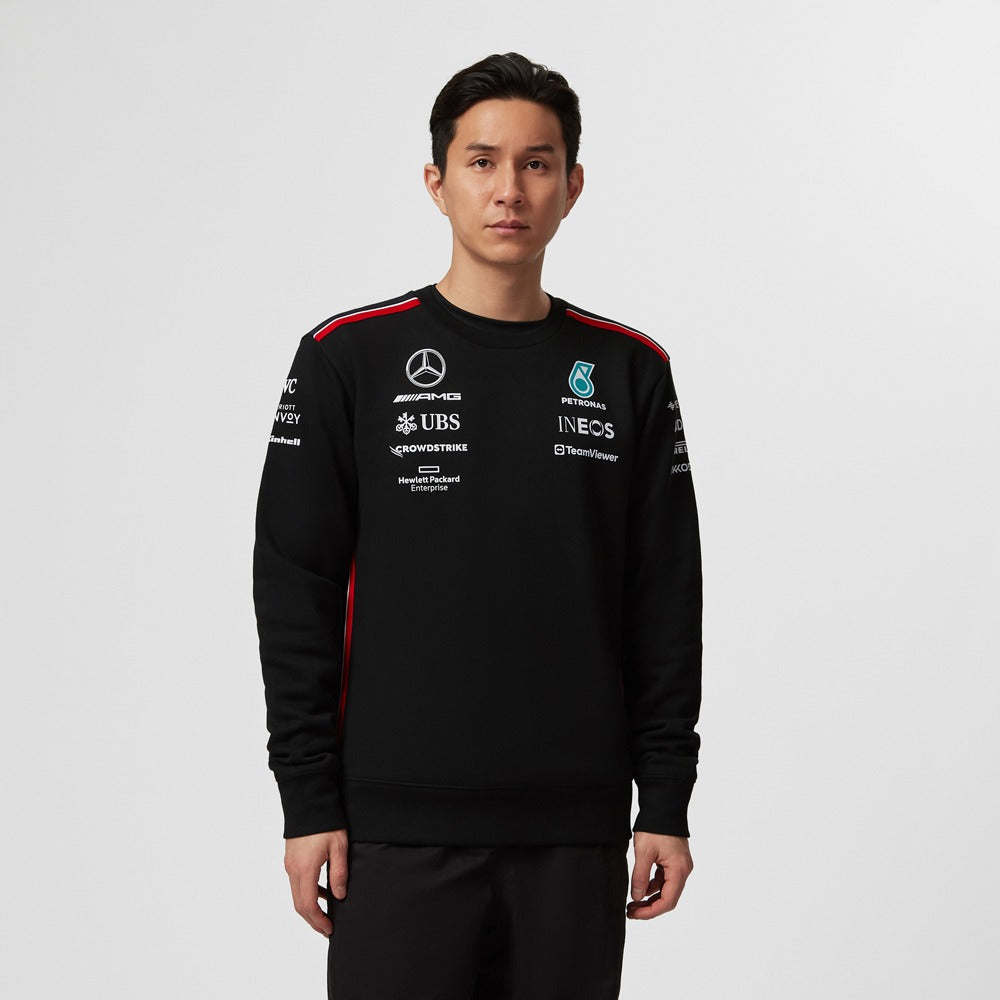 Mercedes AMG Petronas F1 2023 Team Crew Sweat Mens - Black