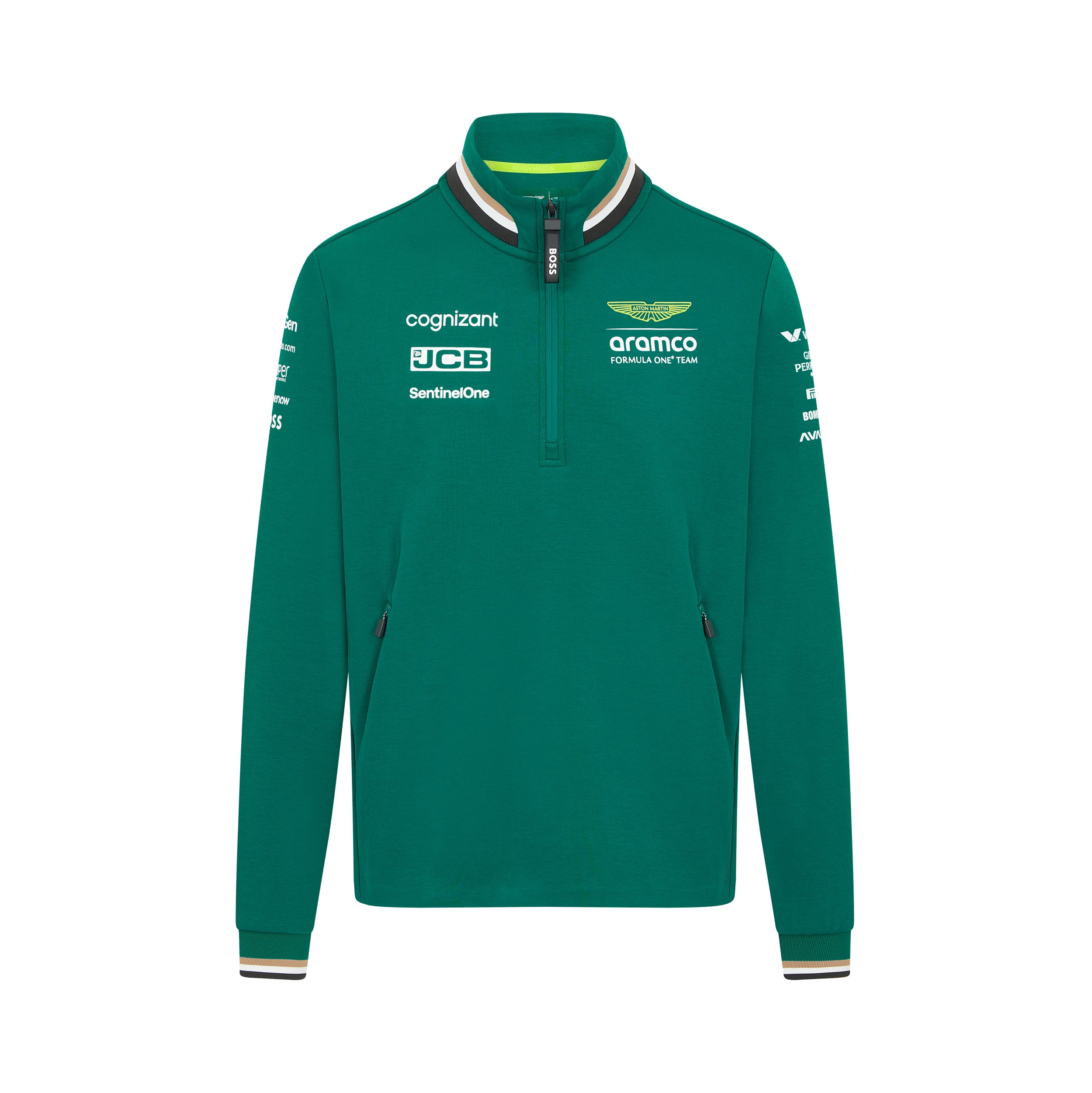 Aston Martin F1 Team 2024 Quarter Zip Mens - Green | TheRaceWorks