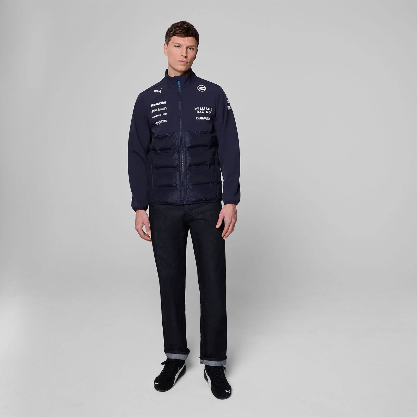 Williams Racing F1 Team 2025 Hybrid Jacket Mens - Navy | TheRaceWorks