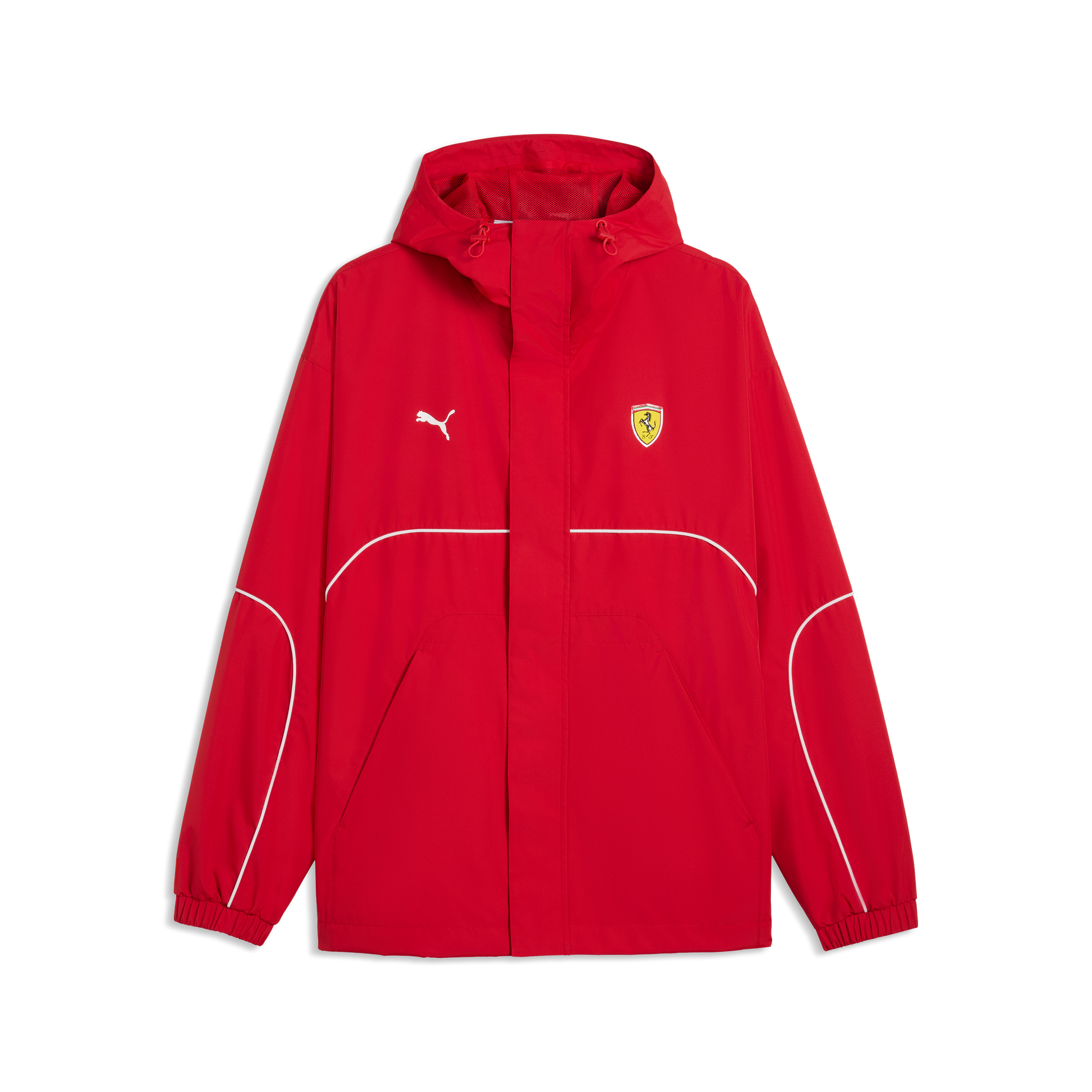 Scuderia Ferrari F1 Rain Jacket Mens - Rosso Corsa | TheRaceWorks