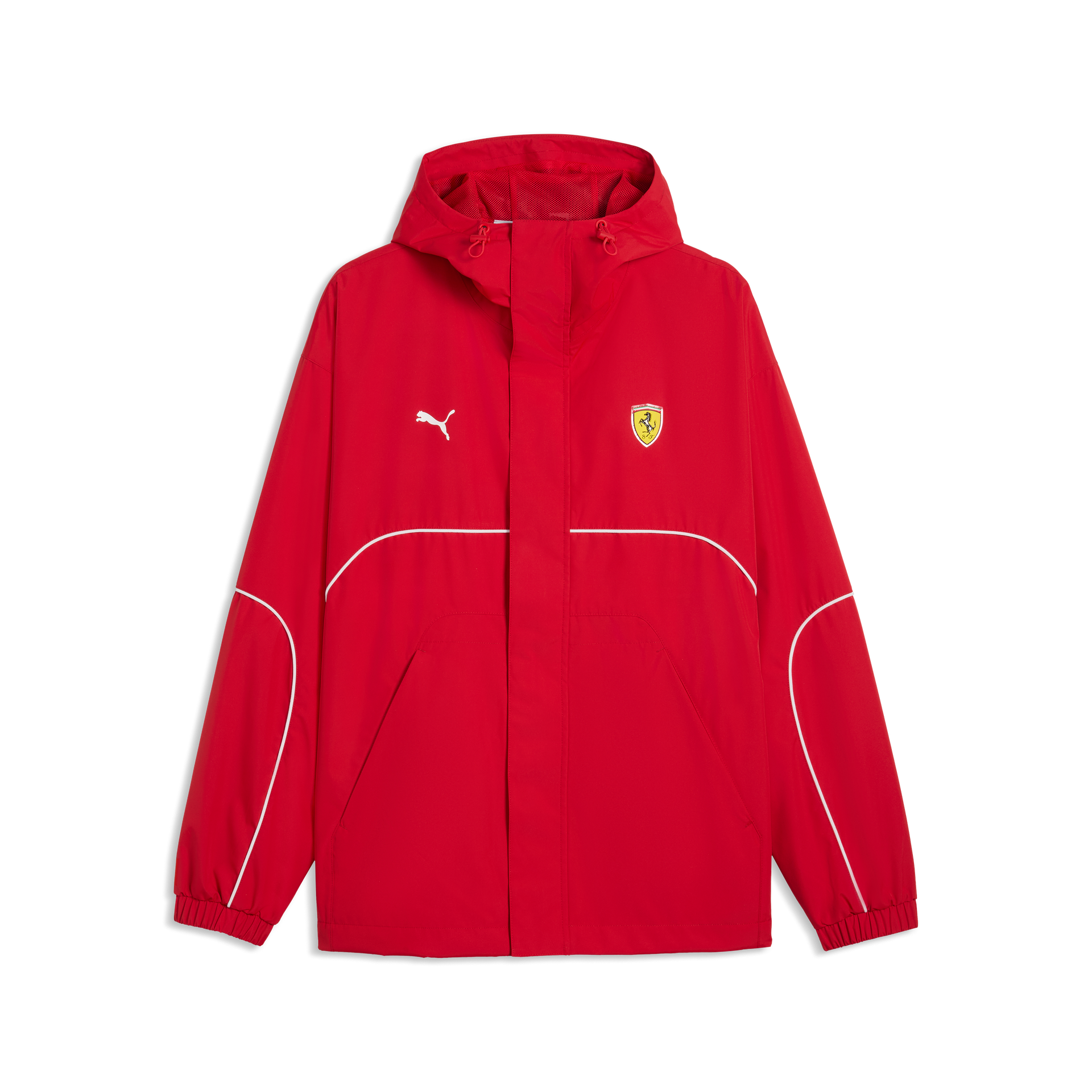 Scuderia Ferrari F1 Rain Jacket Mens - Rosso Corsa | TheRaceWorks