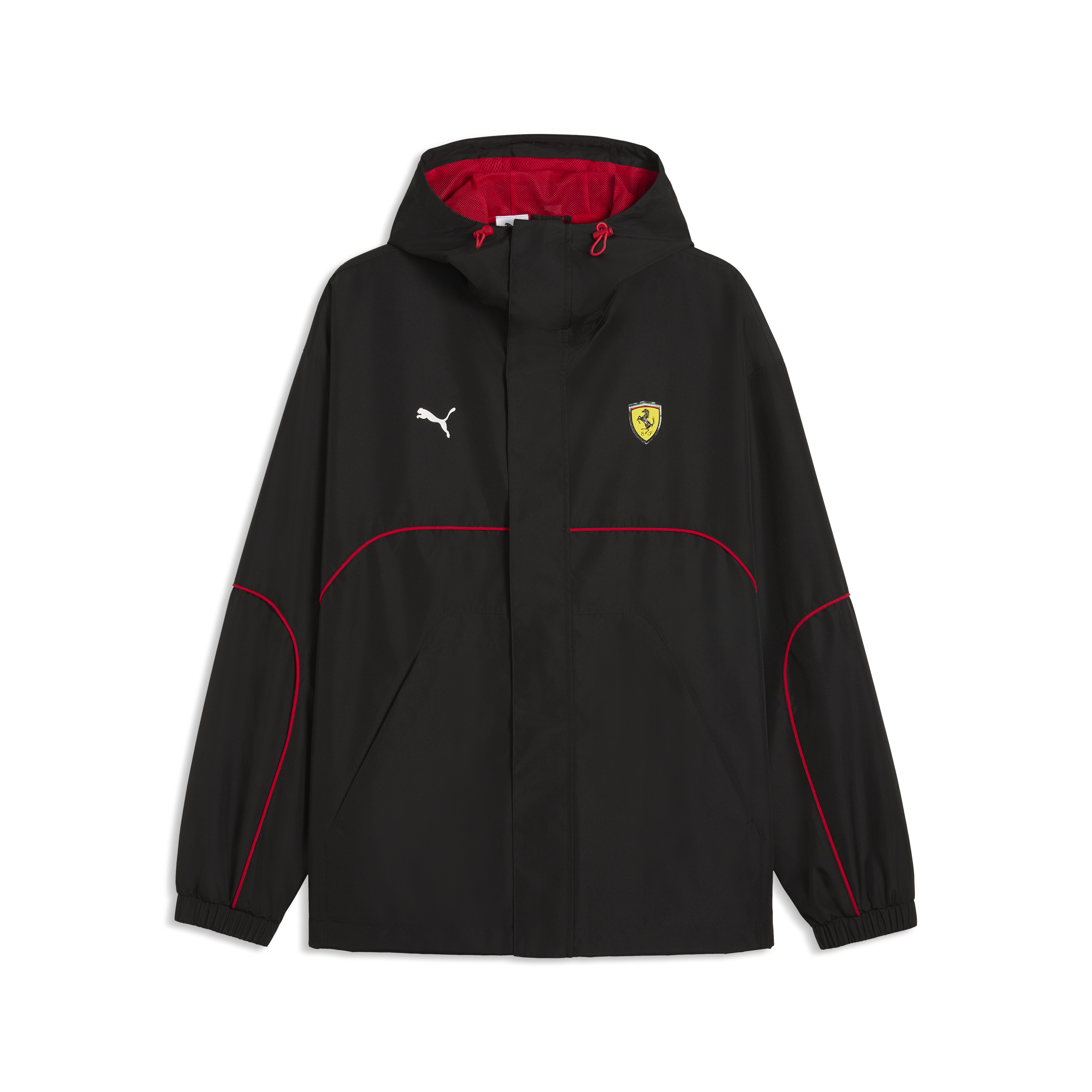 Scuderia Ferrari F1 Rain Jacket Mens - Black | TheRaceWorks