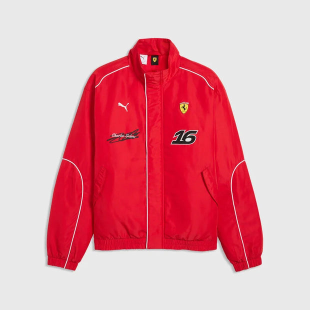 Scuderia Ferrari F1 Driver Charles Leclerc Racing Jacket Mens - Red ...