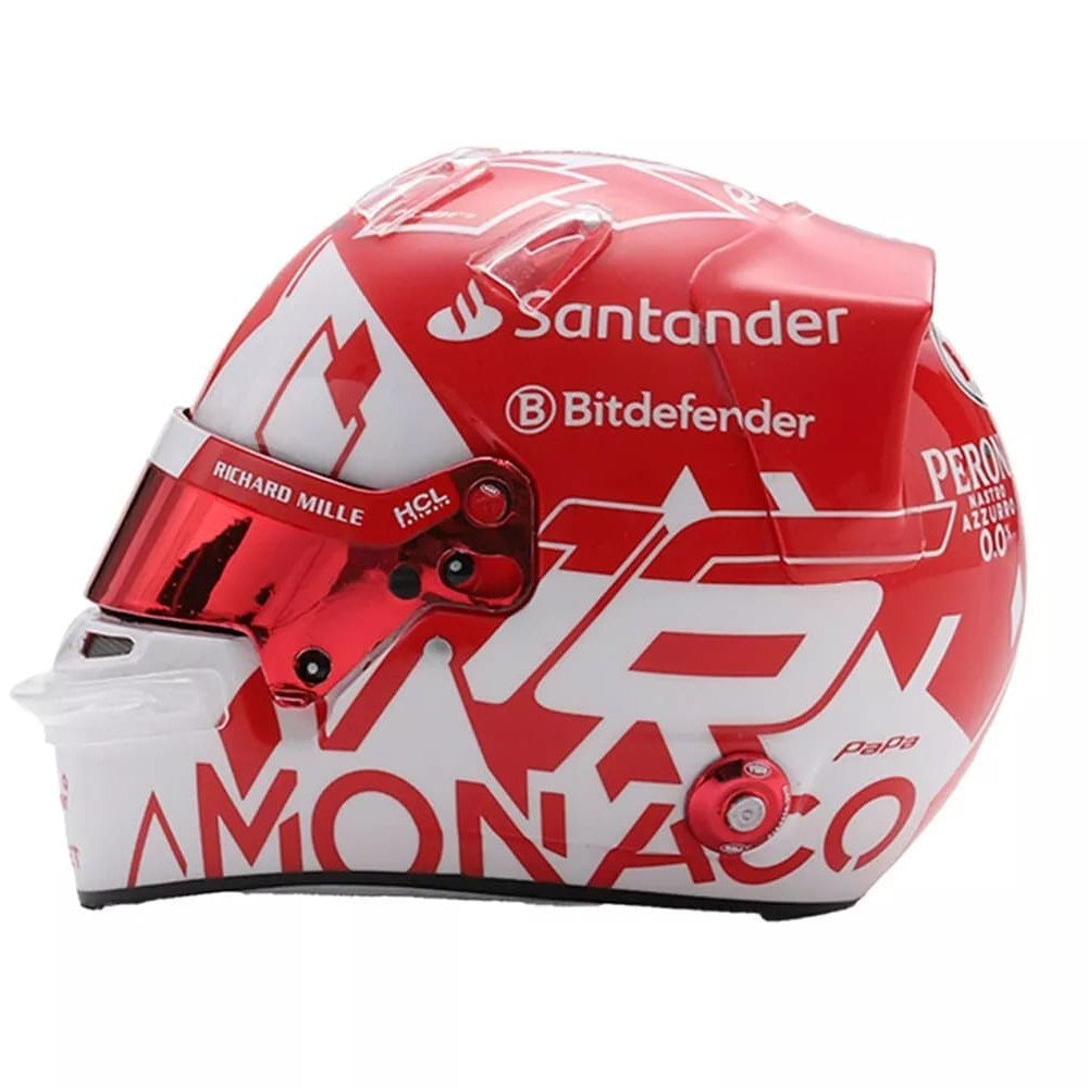 LookSmart Scuderia Ferrari F1 Charles Leclerc 2024 Monaco GP Mini Helmet 1:5 Scale - Red