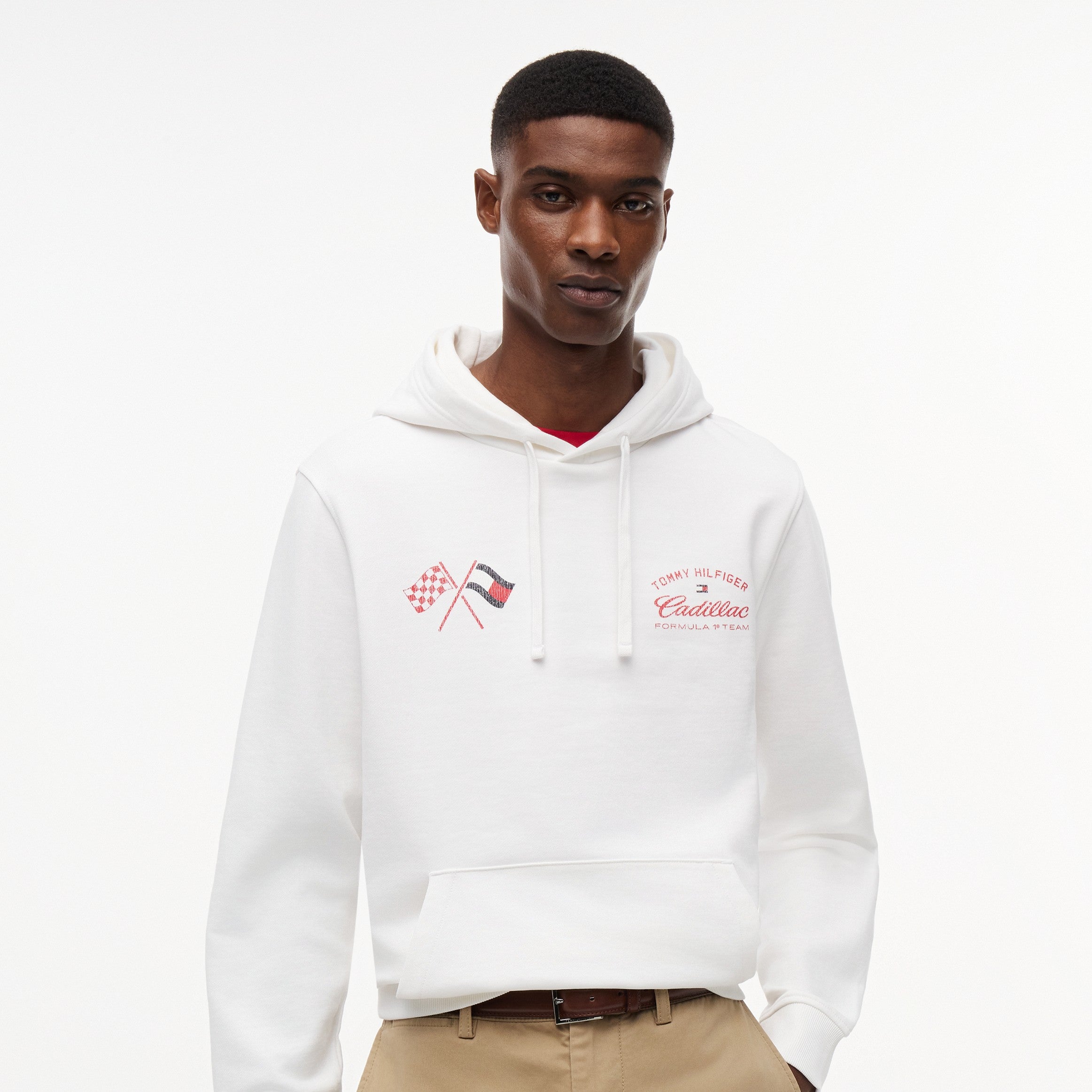 Cadillac F1 X Tommy Hilfiger Speedometer Hoodie Mens - White