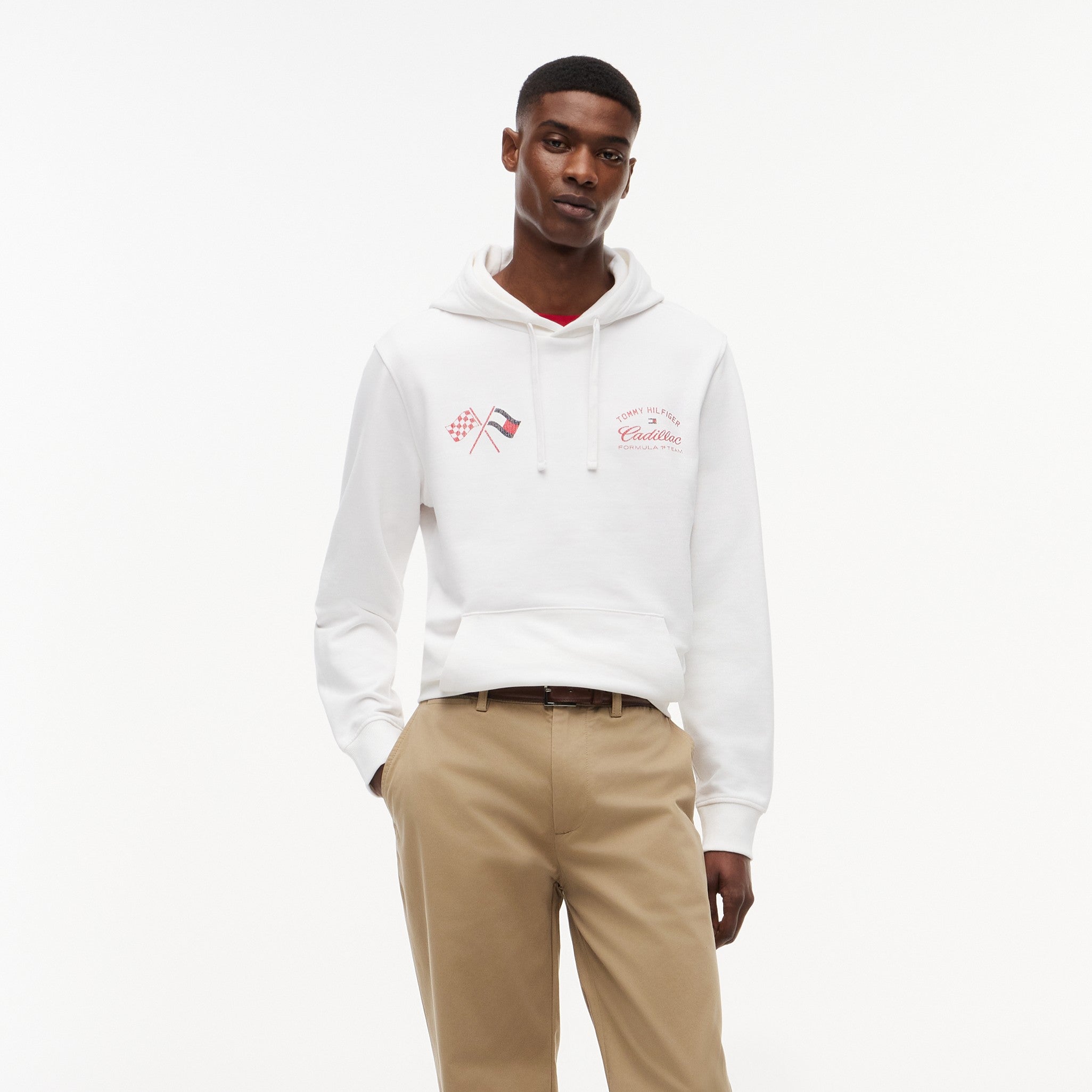 Cadillac F1 X Tommy Hilfiger Speedometer Hoodie Mens - White