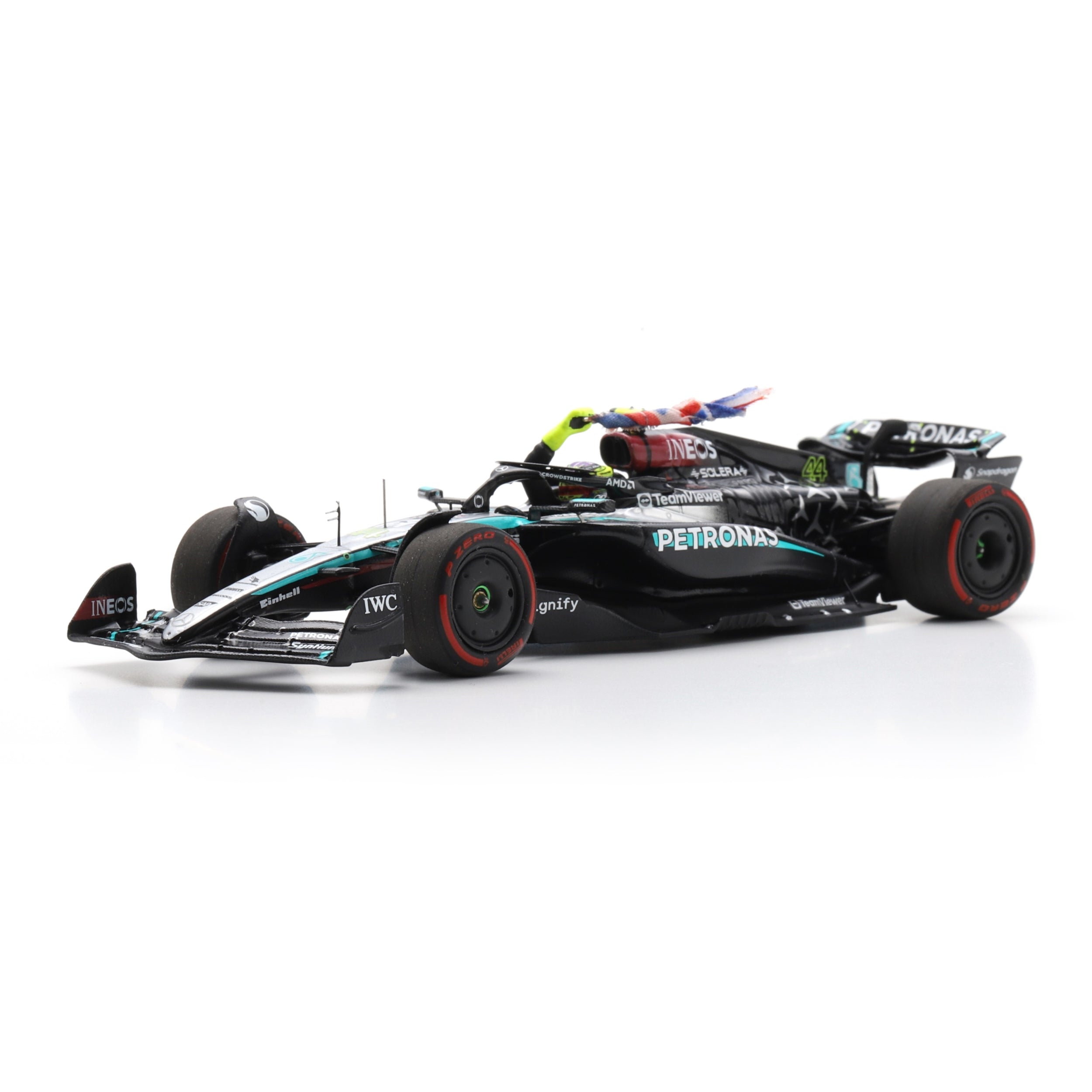 1/43 メルセデス AMG W15 イギリスGP 優勝 ハミルトン フラッグ Mercedes F1 W15 #44 Lewis Hamilton British GP 2024 Winner 1
