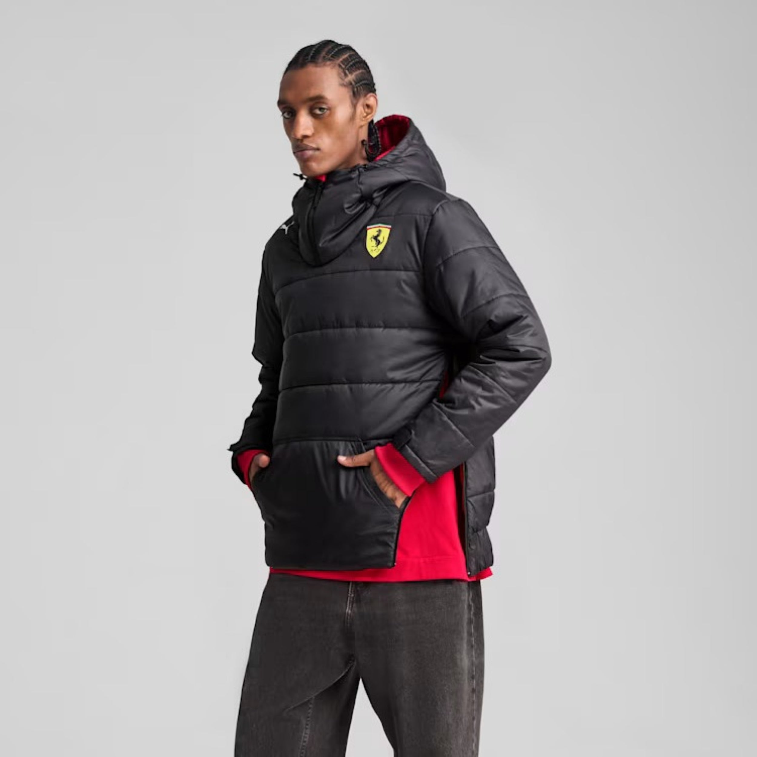 Scuderia Ferrari F1 Team 2025 Reversible Jacket Mens - Dark Cherry