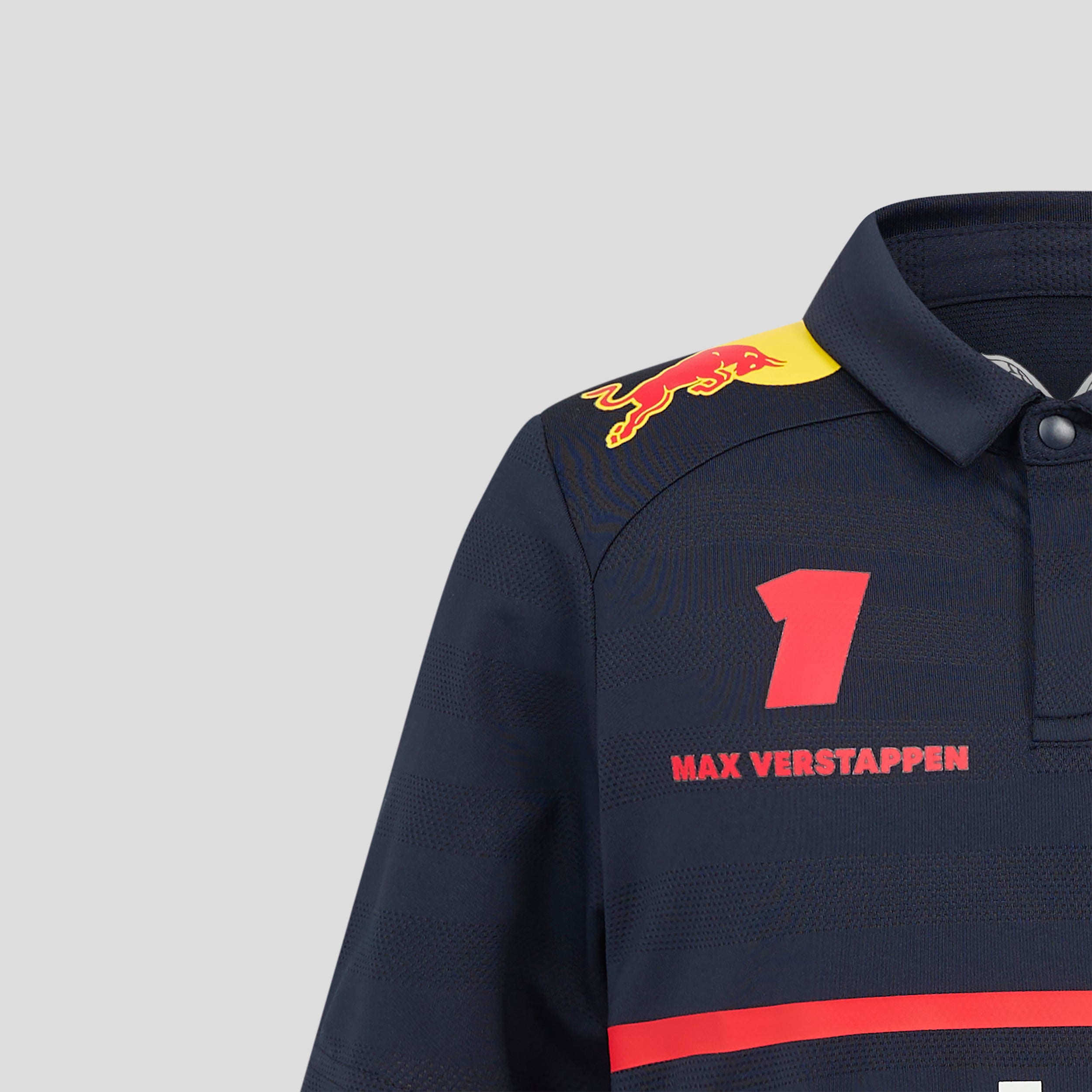 Red Bull Racing F1 Team 2025 Max Verstappen Short Sleeve Polo Shirt Kids - Night Sky