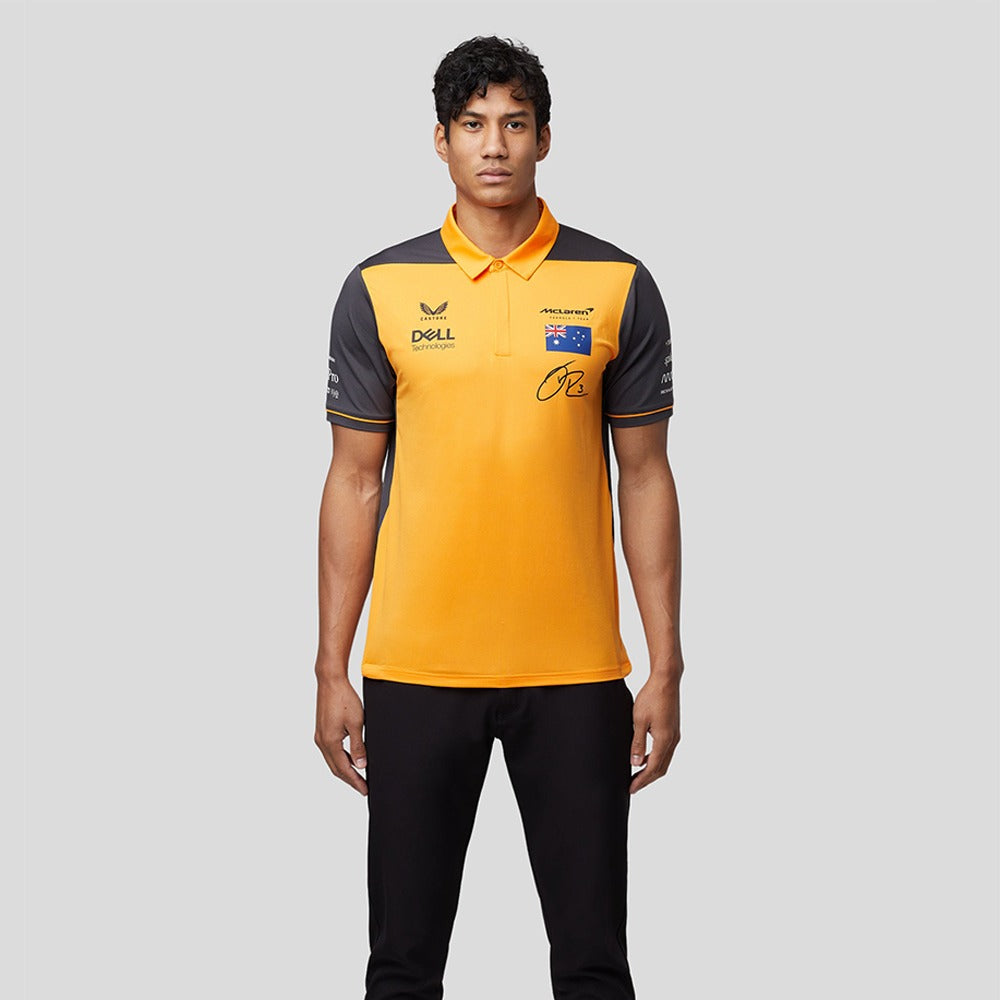 2022 McLaren Team Drivers Polo - Ricciardo - Papaya/Phantom