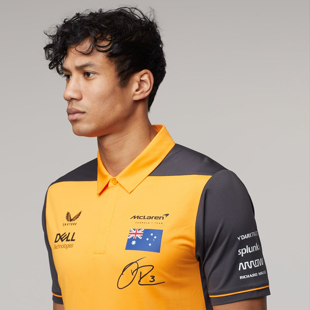 2022 McLaren Team Drivers Polo - Ricciardo - Papaya/Phantom