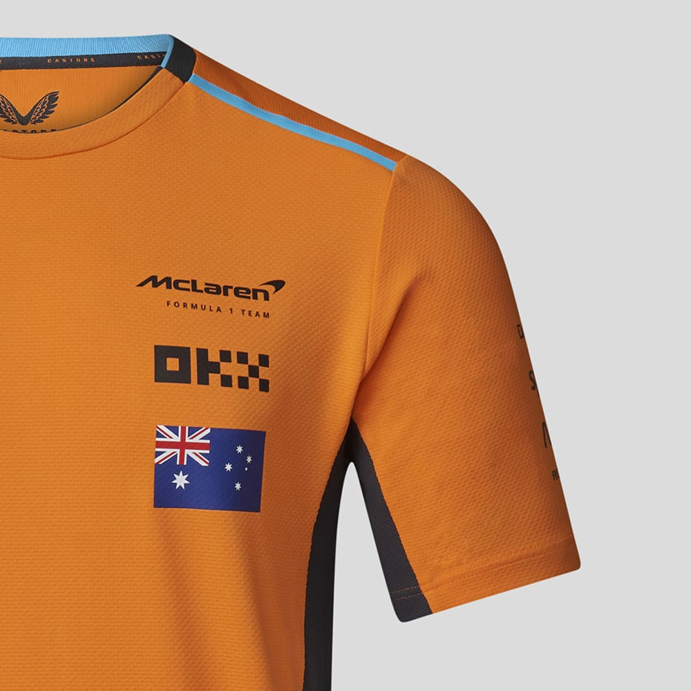McLaren F1 2023 Team Set Up Tee Piastri Mens - Papaya