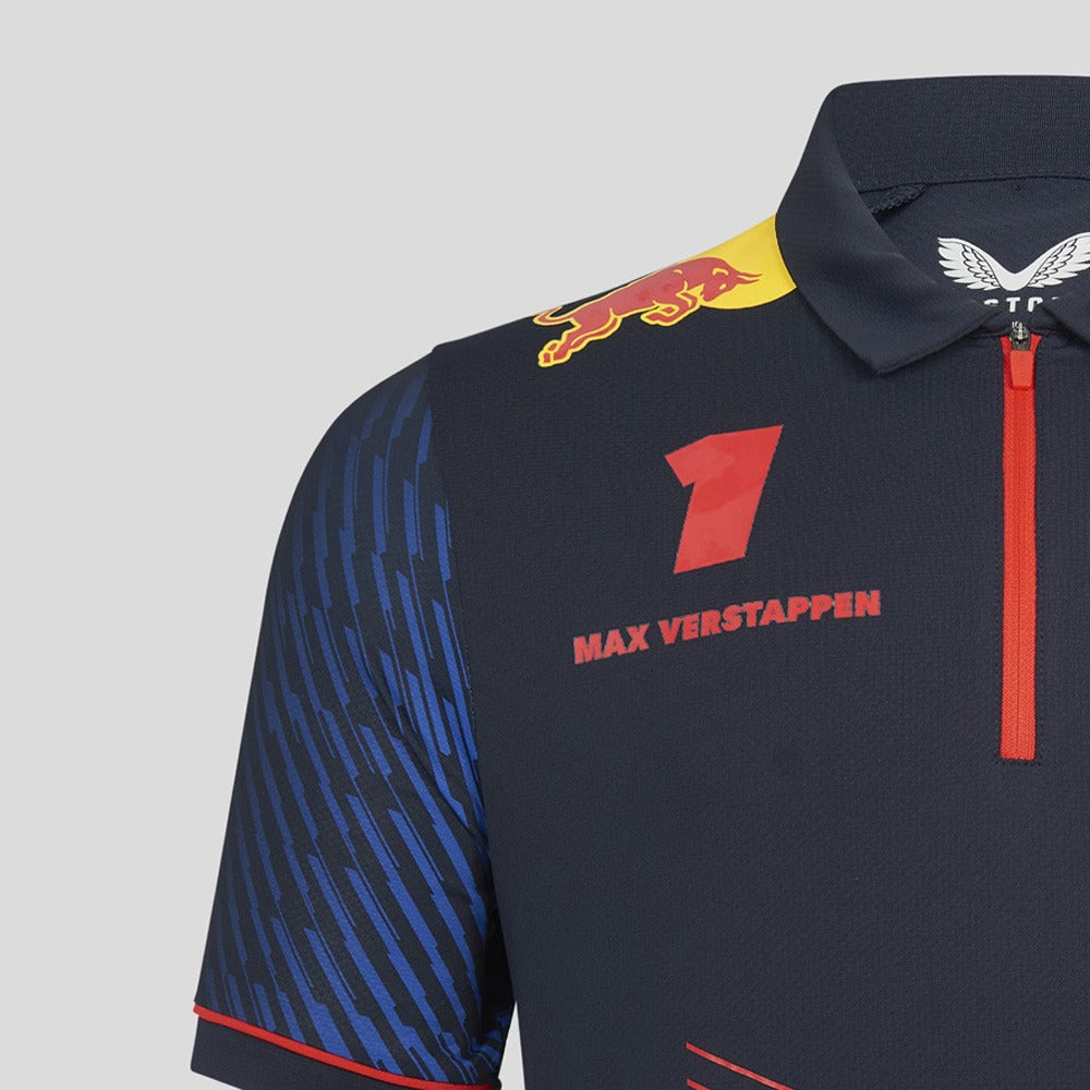 Red Bull Racing F1 2023 Team Driver Max Verstappen Polo Mens - Night Sky