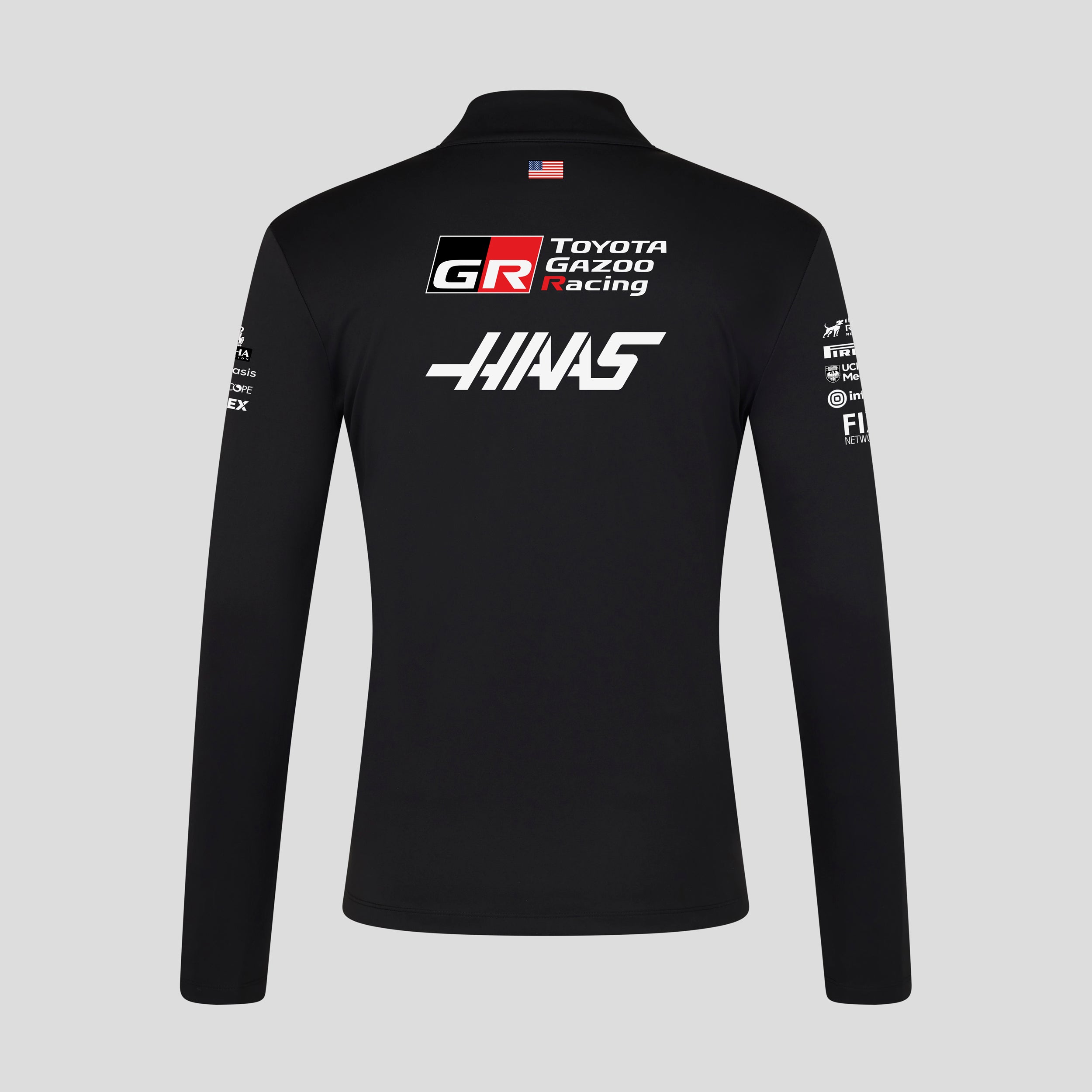 Haas F1 Team 2026 Quarter Zip Midlayer Unisex - Caviar / Flame Scarlet