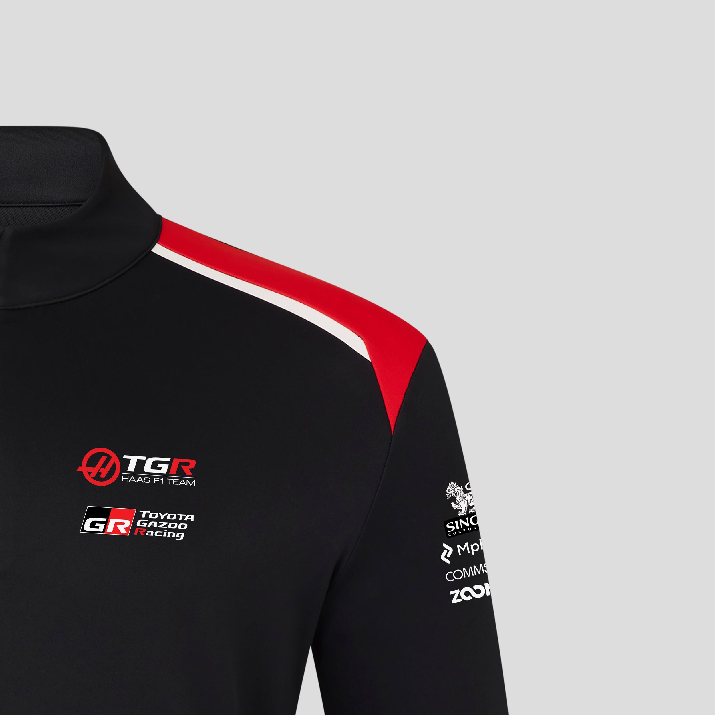 Haas F1 Team 2026 Quarter Zip Midlayer Unisex - Caviar / Flame