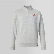 Haas F1 Monogram Linear Back Graphic Quarter Zip Unisex - Grey